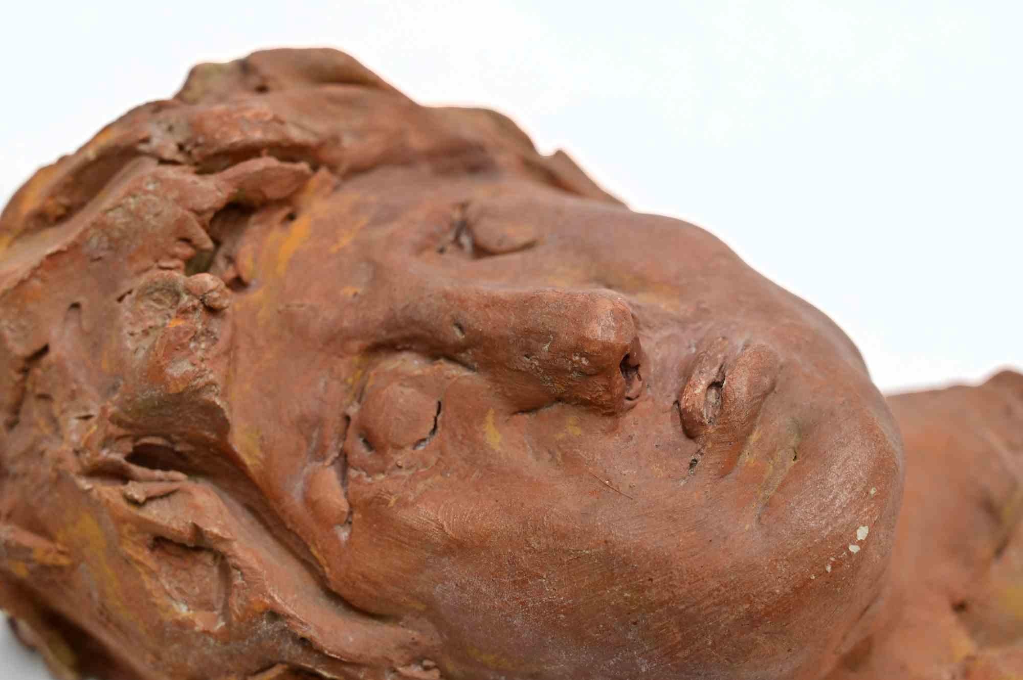 Portrait - Sculpture by Sirio Pellegrini - 1960s For Sale 2