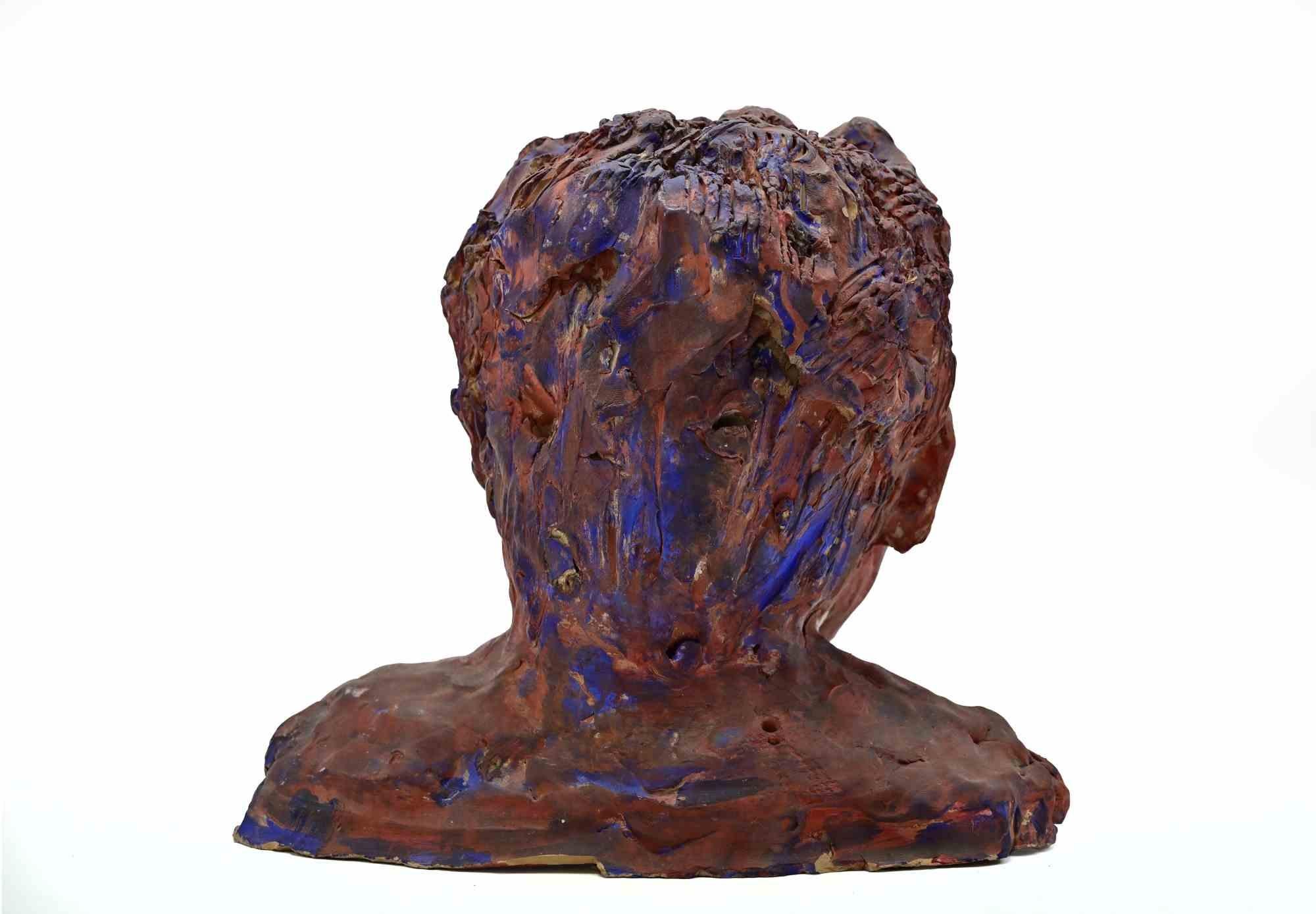 Portrait - Sculpture by Sirio Pellegrini - 1960s For Sale 2