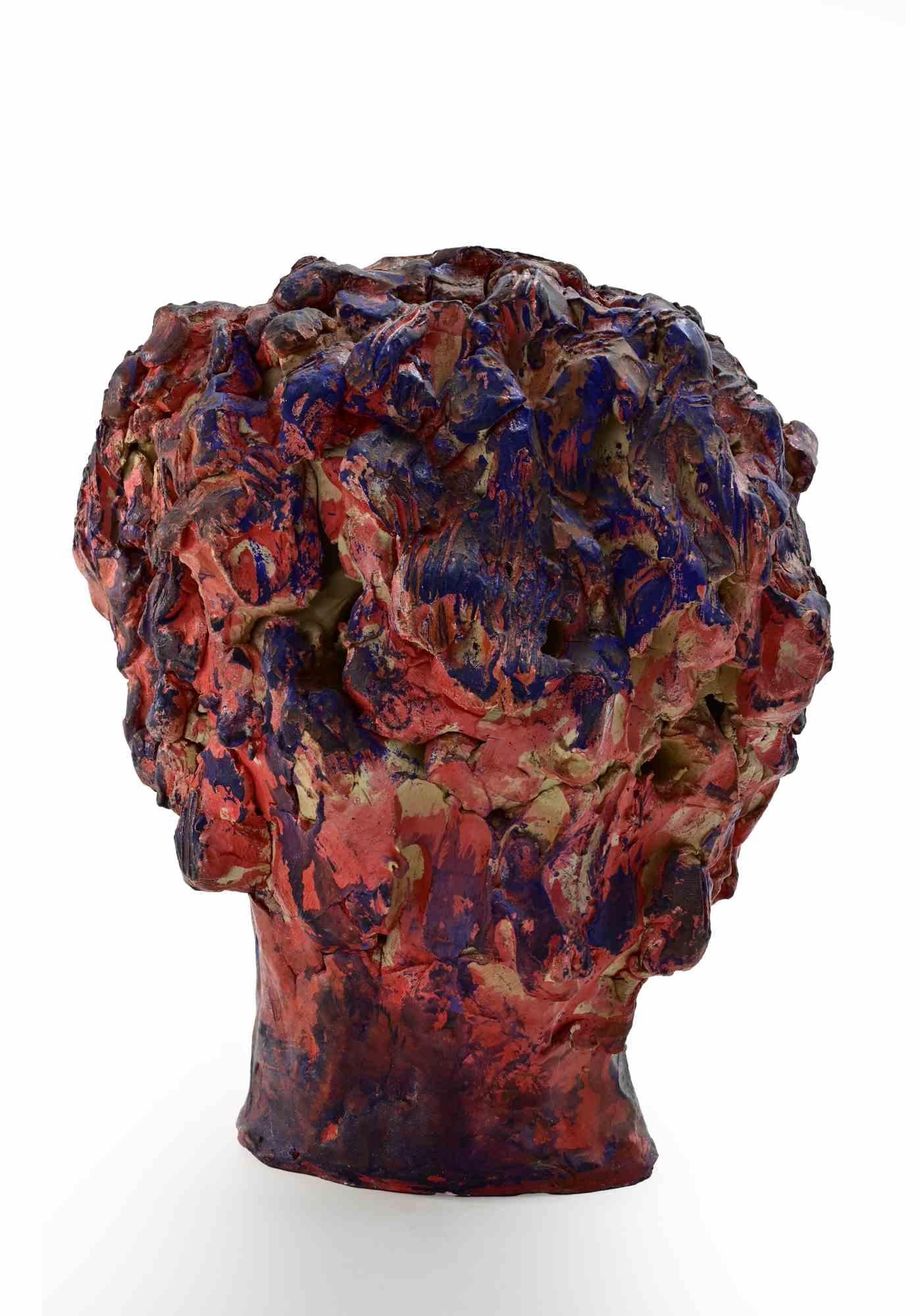 Portrait - Sculpture by Sirio Pellegrini - 1960s For Sale 2