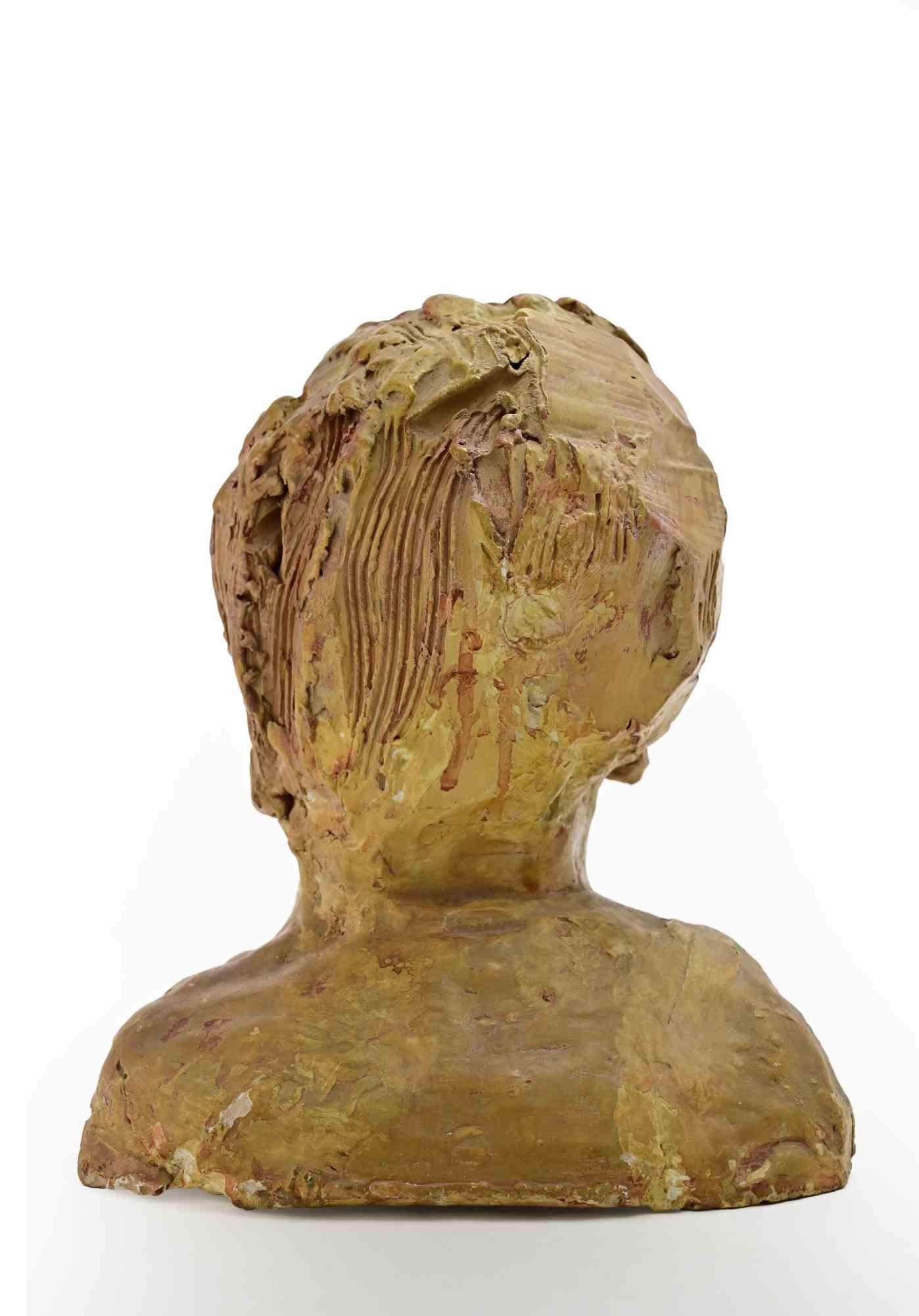 Portrait - Sculpture by Sirio Pellegrini - 1960s For Sale 2