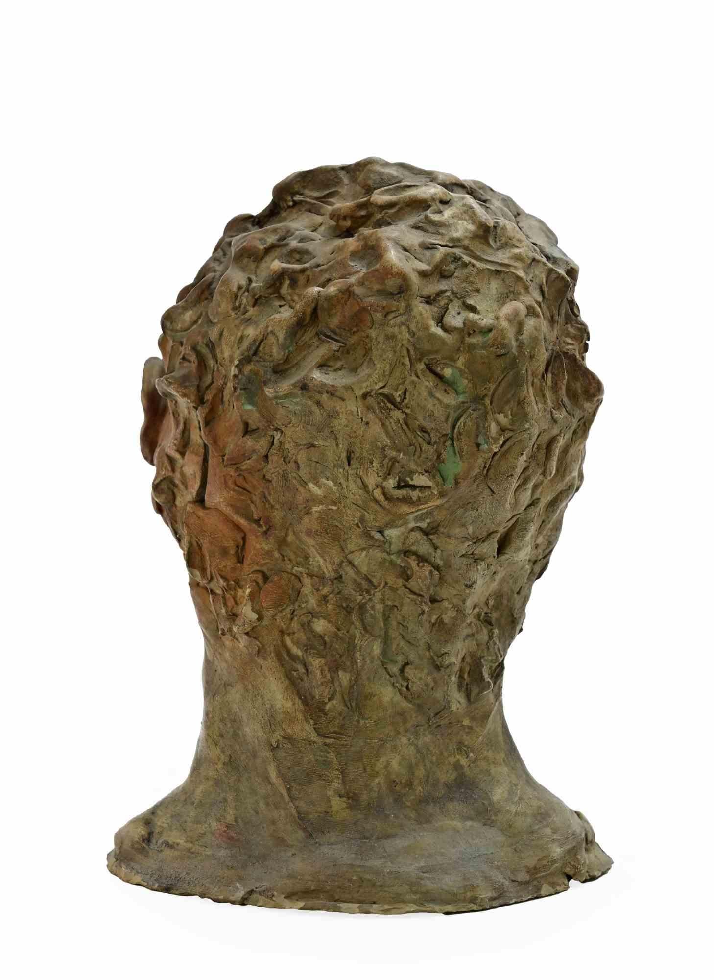 Portrait - Sculpture by Sirio Pellegrini - 1960s For Sale 2