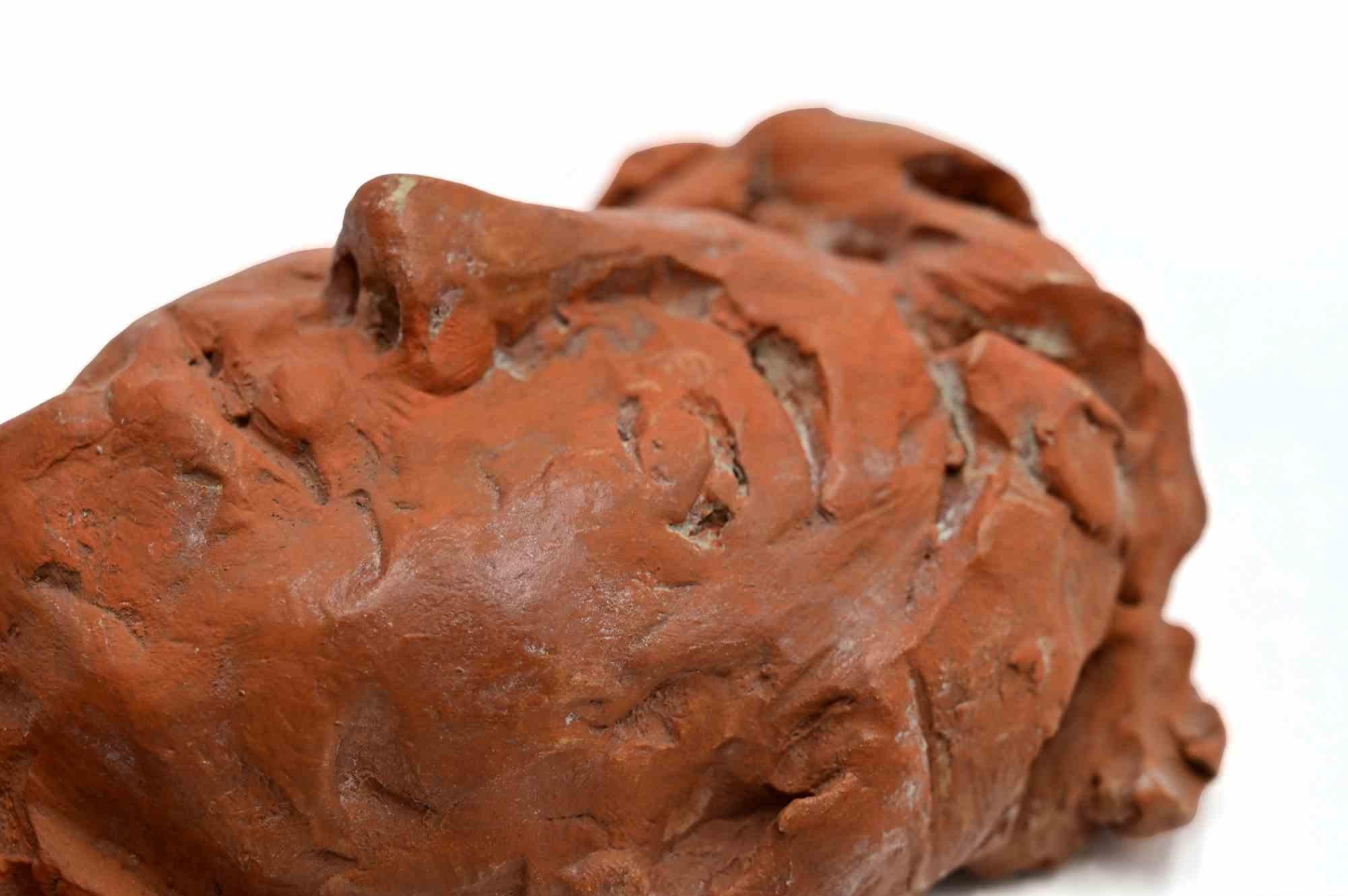 Portrait - Sculpture by Sirio Pellegrini - 1960s For Sale 3