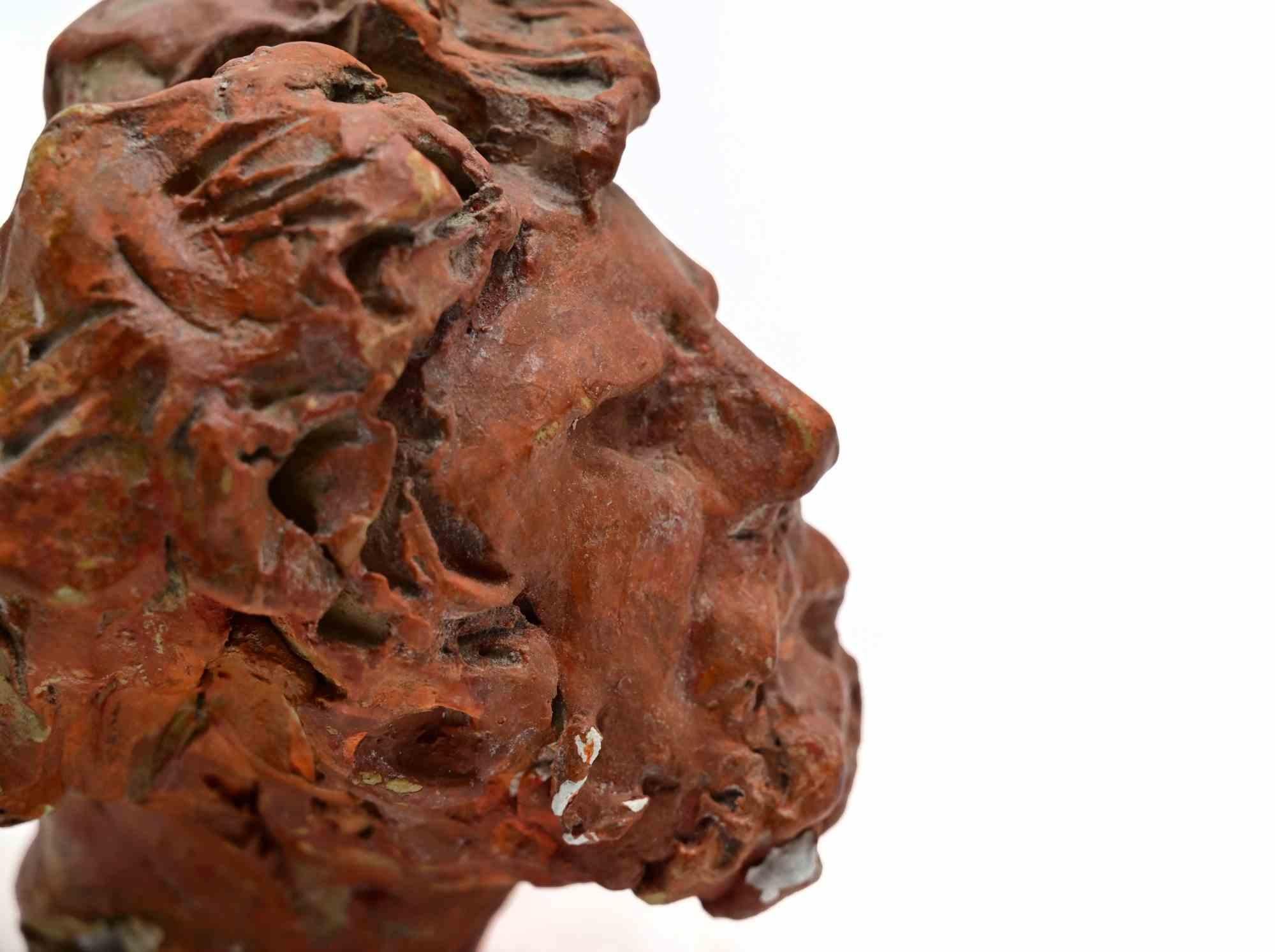 Portrait - Sculpture by Sirio Pellegrini - 1960s For Sale 3