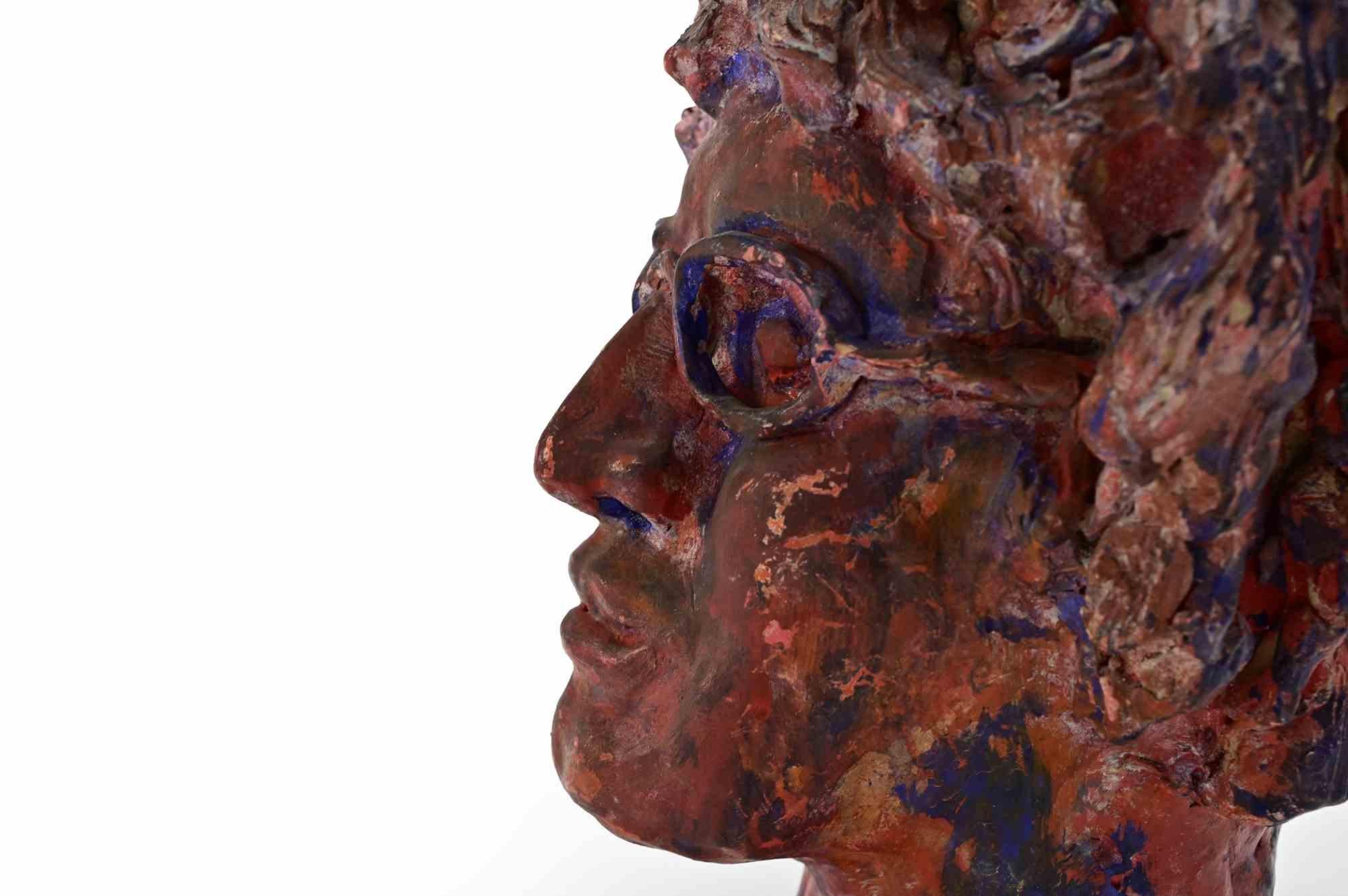 Portrait - Sculpture by Sirio Pellegrini - 1960s For Sale 3