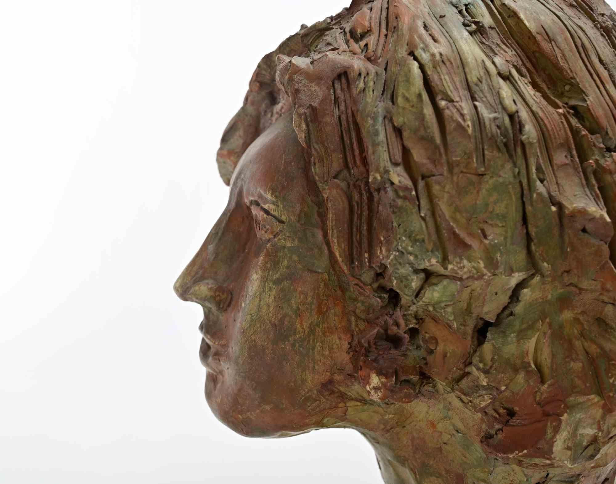 Portrait - Sculpture de Sirio Pellegrini - Années 1960 en vente 3