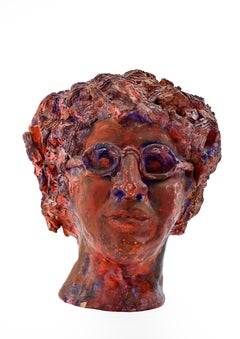 Portrait - Sculpture by Sirio Pellegrini - 1960s