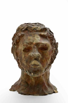 Portrait - Sculpture by Sirio Pellegrini - 1960s