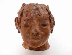 Portrait - Sculpture by Sirio Pellegrini - 1960s