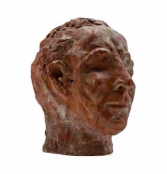 Portrait - Sculpture by Sirio Pellegrini - 1960s