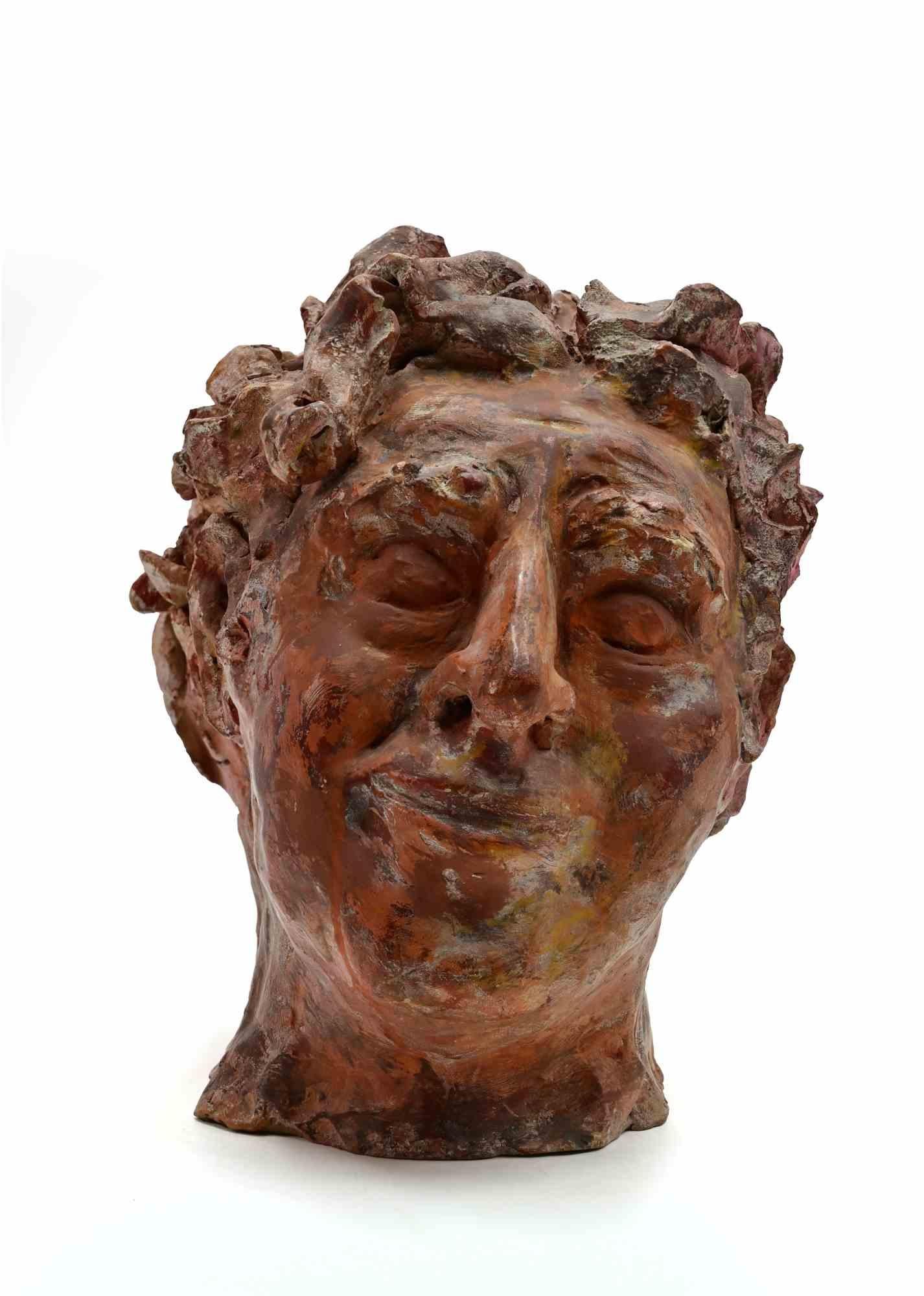 Portrait - Sculpture by Sirio Pellegrini - 1960s