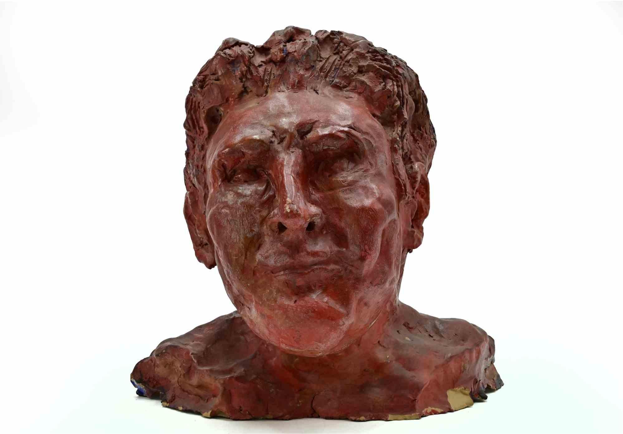 Sirio Pellegrini Figurative Sculpture - Portrait Sculpture in Terracotta, Modern Style, 1960s, Unframed