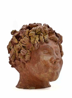 Portrait - Sculpture by Sirio Pellegrini - 1960s