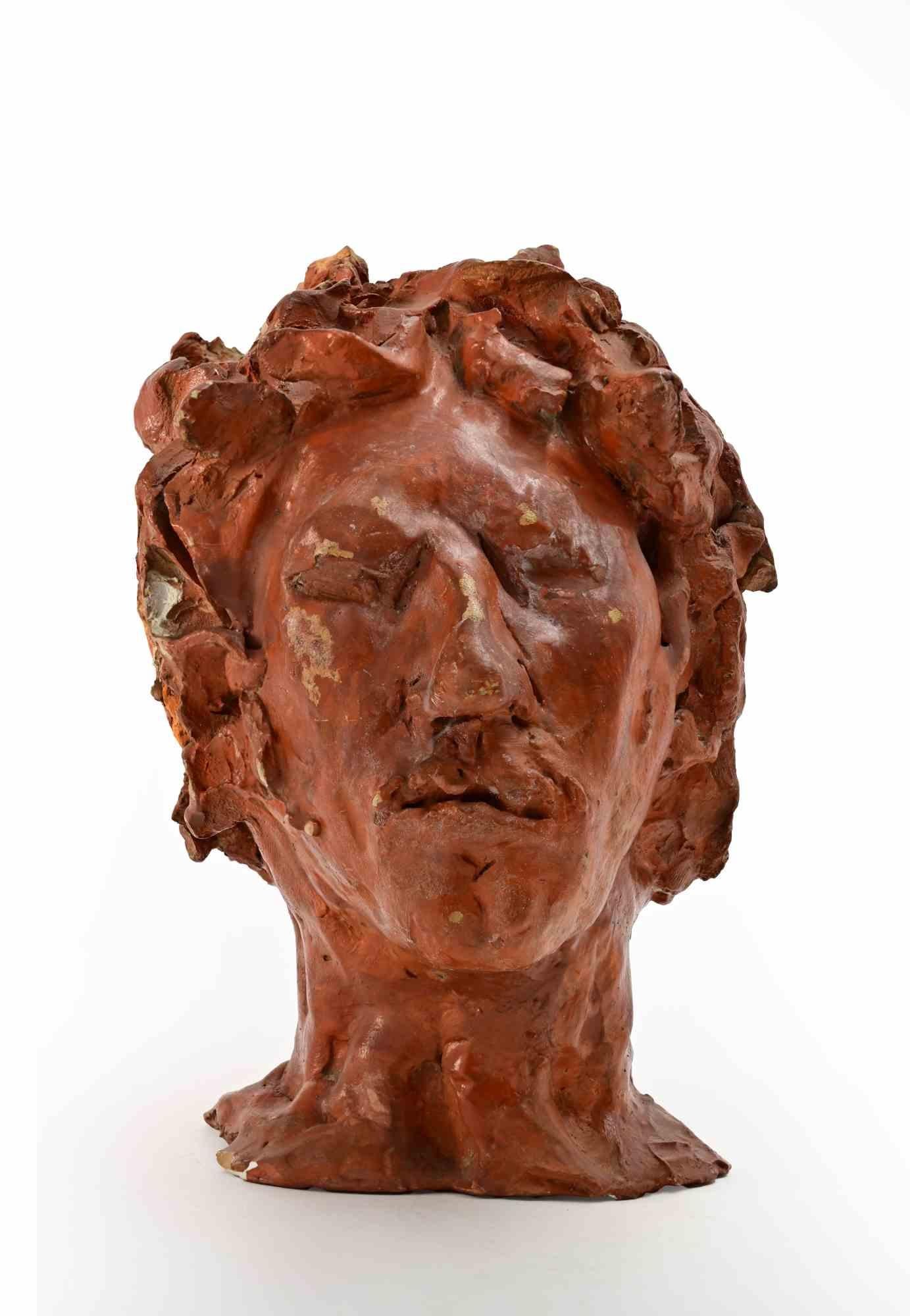 Portrait - Sculpture by Sirio Pellegrini - 1960s