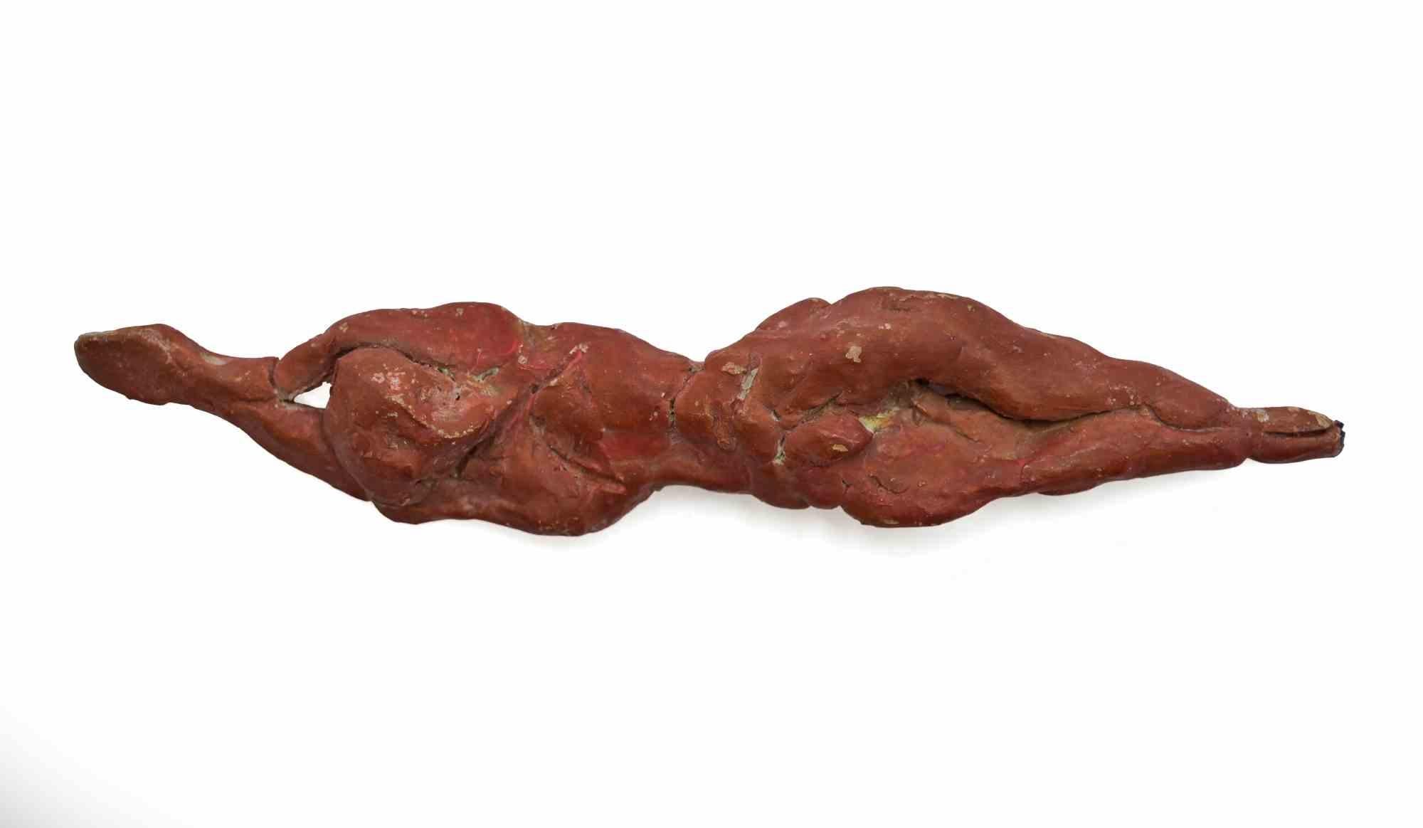 Fille couchée - Sculpture de Sirio Pellegrini - Années 1960 en vente 1