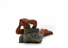 Reclined Girl - Sculpture by Sirio Pellegrini - 1960s