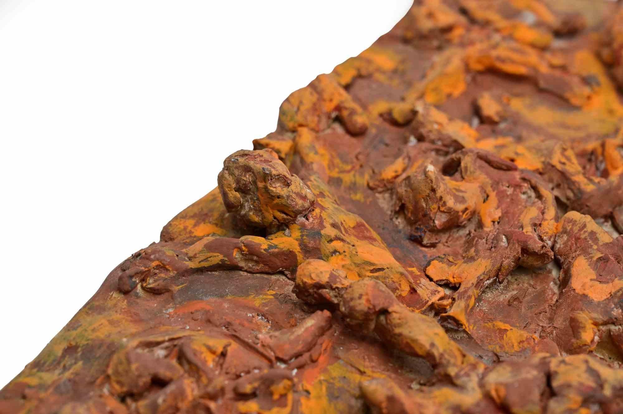 Relief - Sculpture by Sirio Pellegrini - 1960s For Sale 1