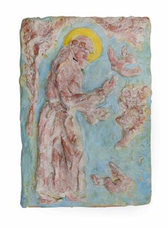 Saint Francis - Sculpture by Sirio Pellegrini - 1960s