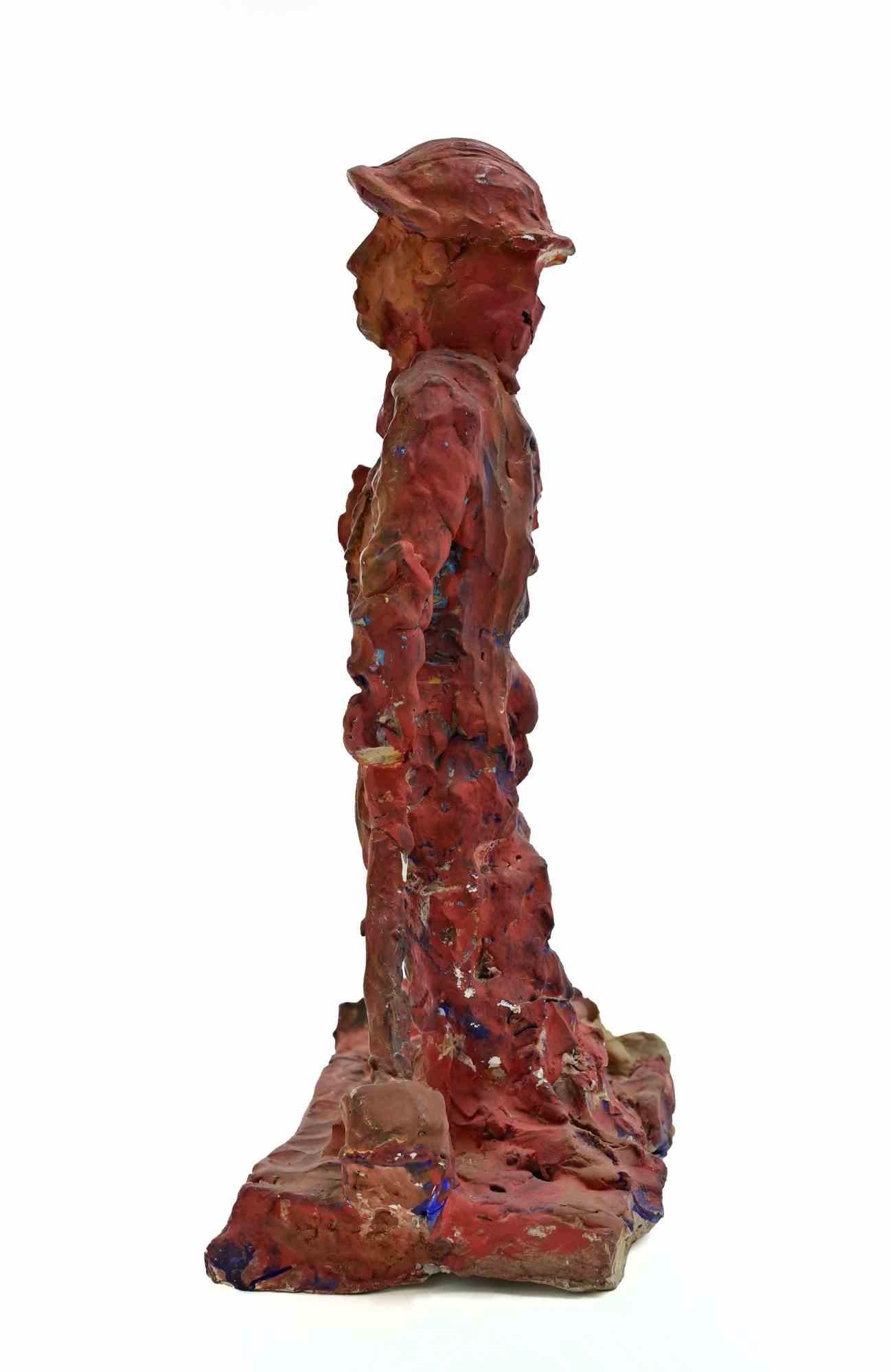 Worker - Sculpture by Sirio Pellegrini - 1960s For Sale 2