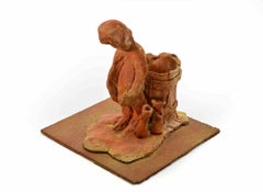 Working Woman - Sculpture by Sirio Pellegrini - 1960s