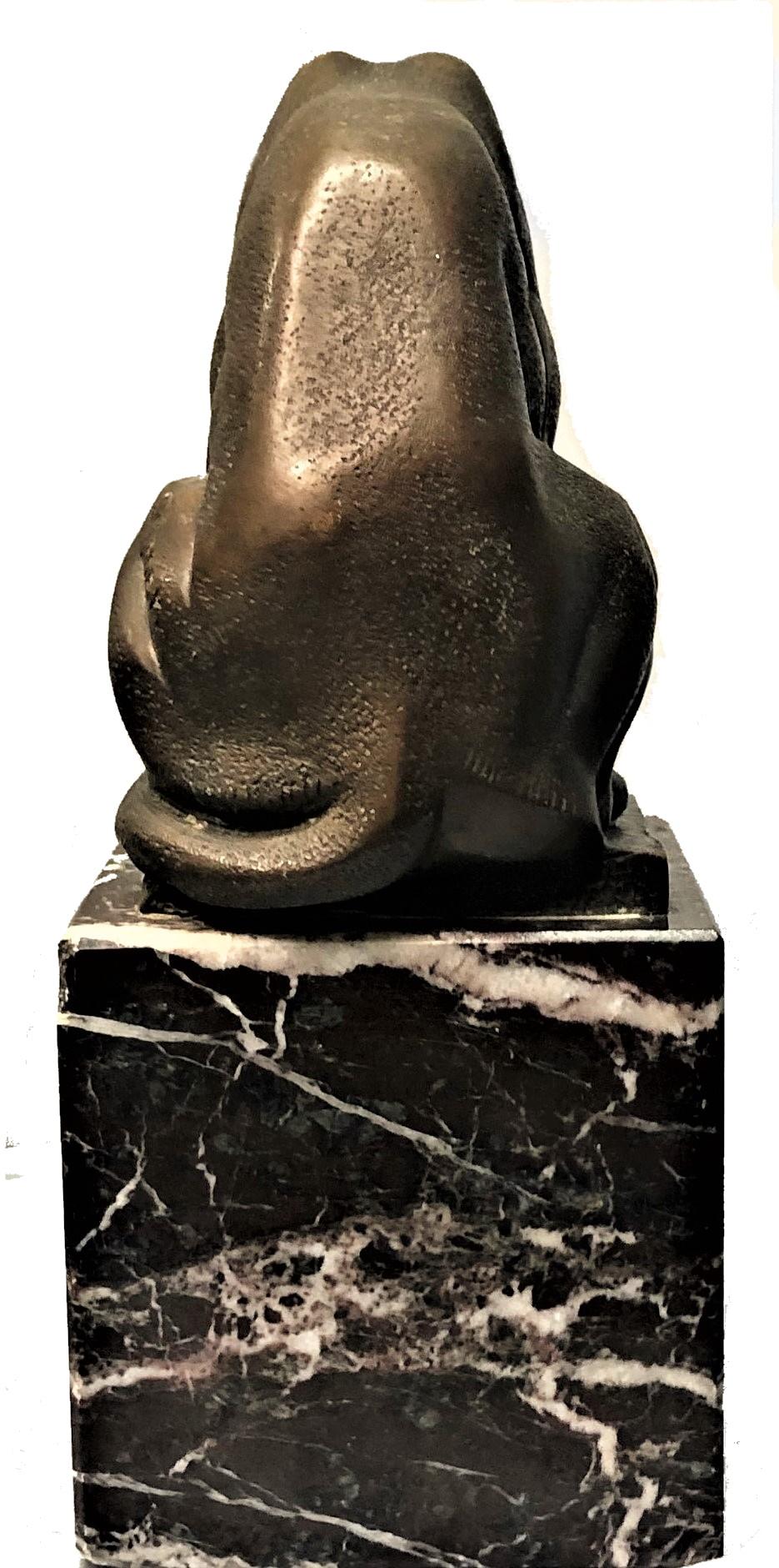 Early 20th Century Sirio Tofanari, Panther, Italian Novecento Patinated Bronze Sculpture, Ca. 1920