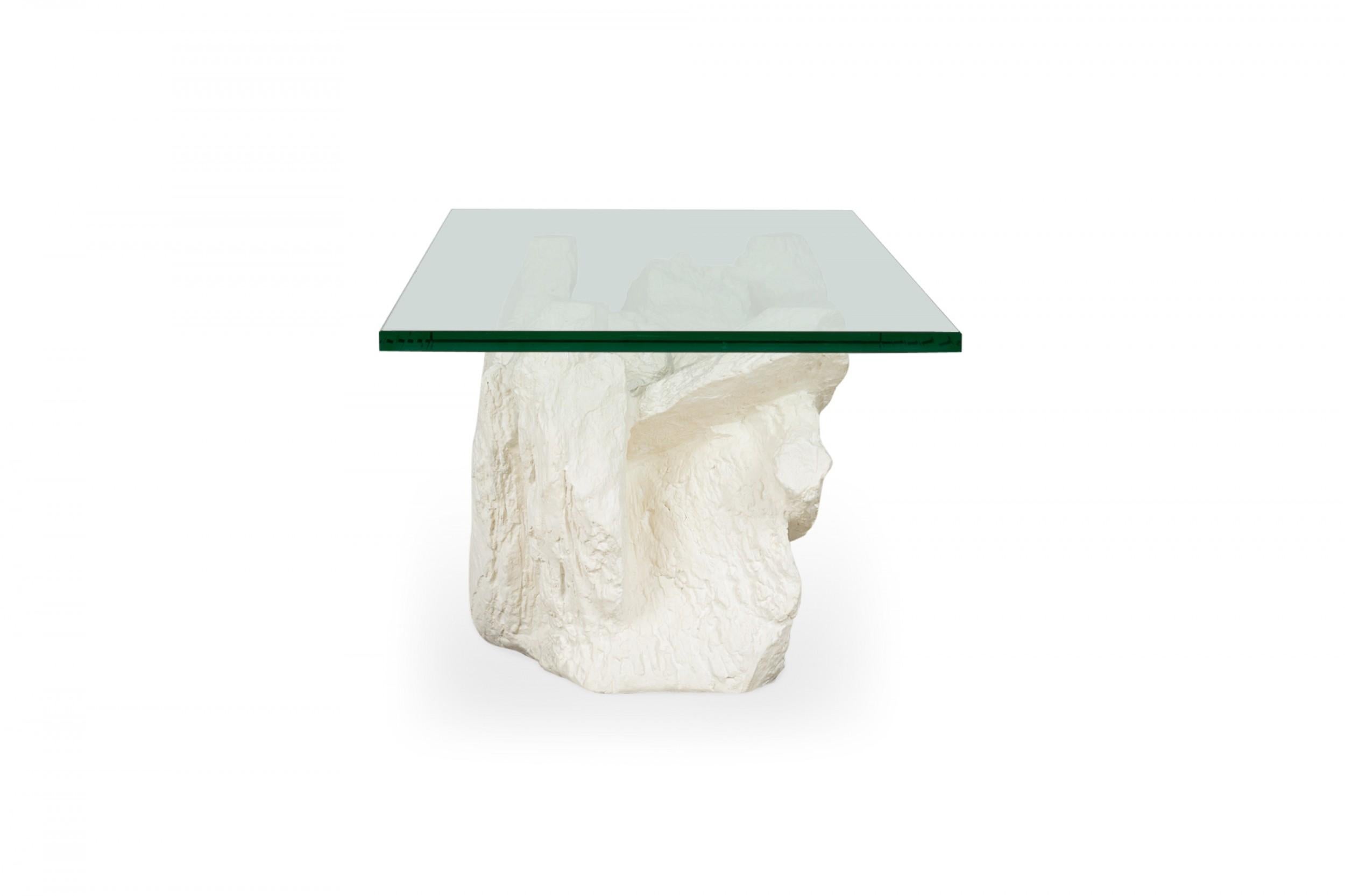 plaster coffee table stone