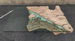 Sirmos Attribution Rock Quarry Coffee Table Mid Century Modern Circa Late 1970s