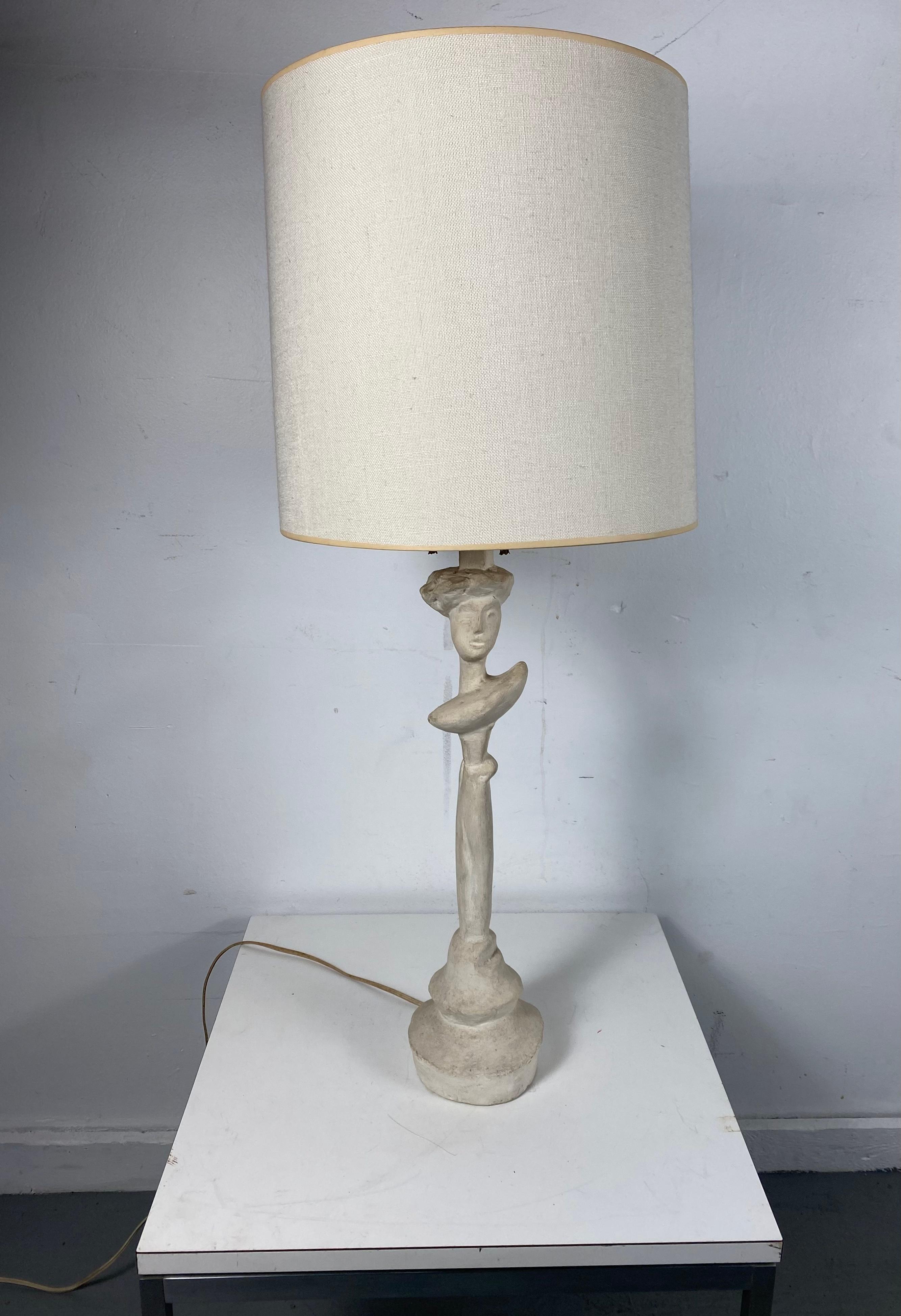 American Classical Sirmos Masque Table Lamp / Giacometti Design, Modernist Regency