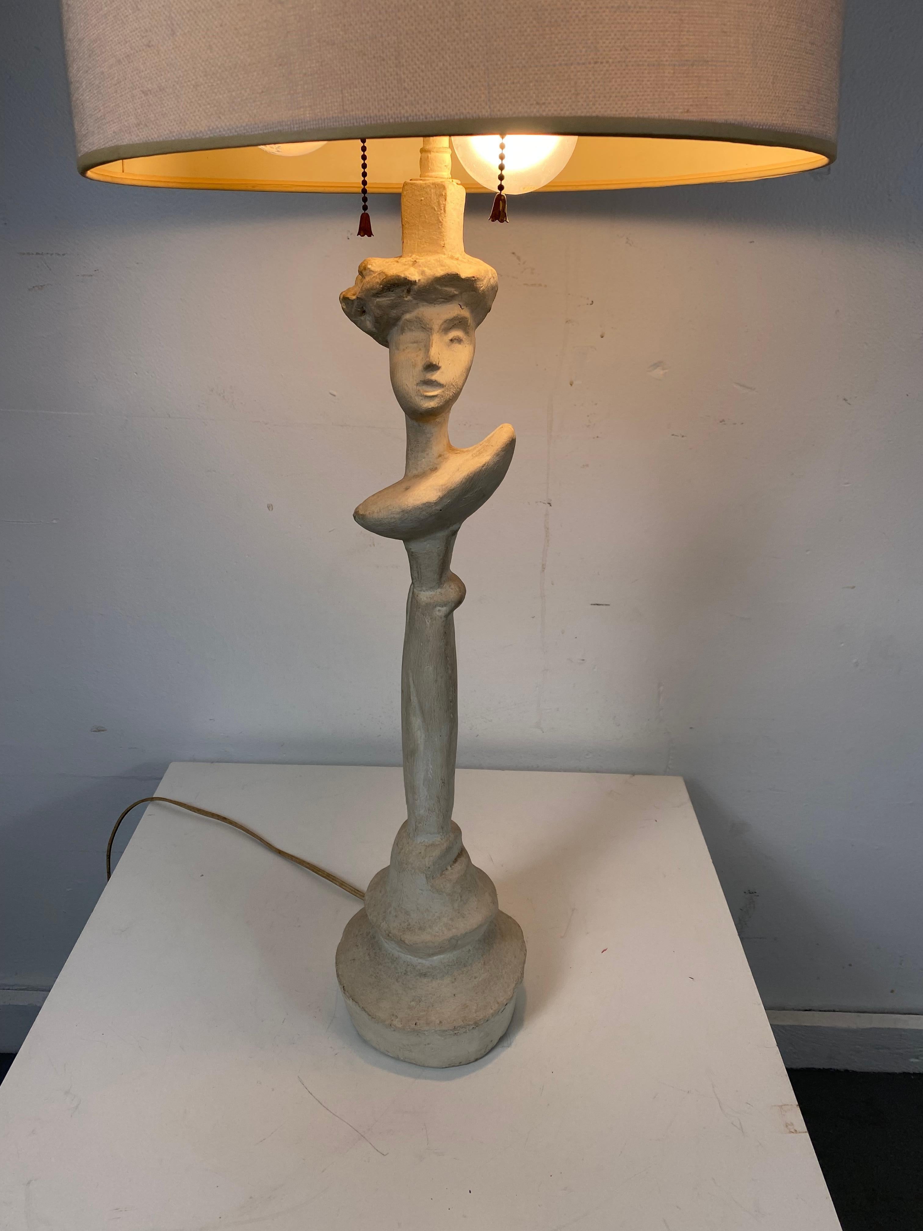 American Sirmos Masque Table Lamp / Giacometti Design, Modernist Regency