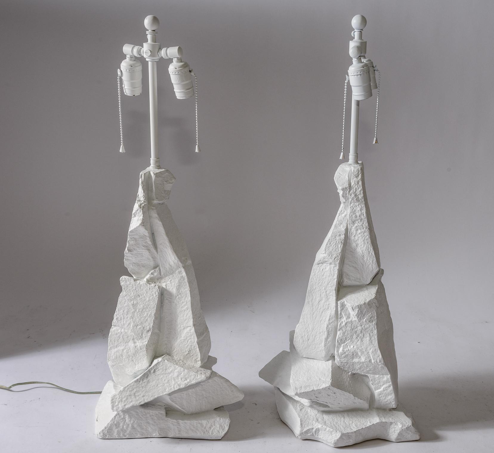 An Associated pair of Sirmos Rock Quarry Lamps
Original Lamp fittings and finials
Re-Glazed to match the original color and surface