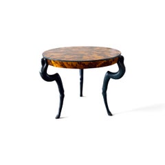 Sirmos Sculptural Goat Leg Center Table mit Faux Tortoise Finish, 1970er Jahre