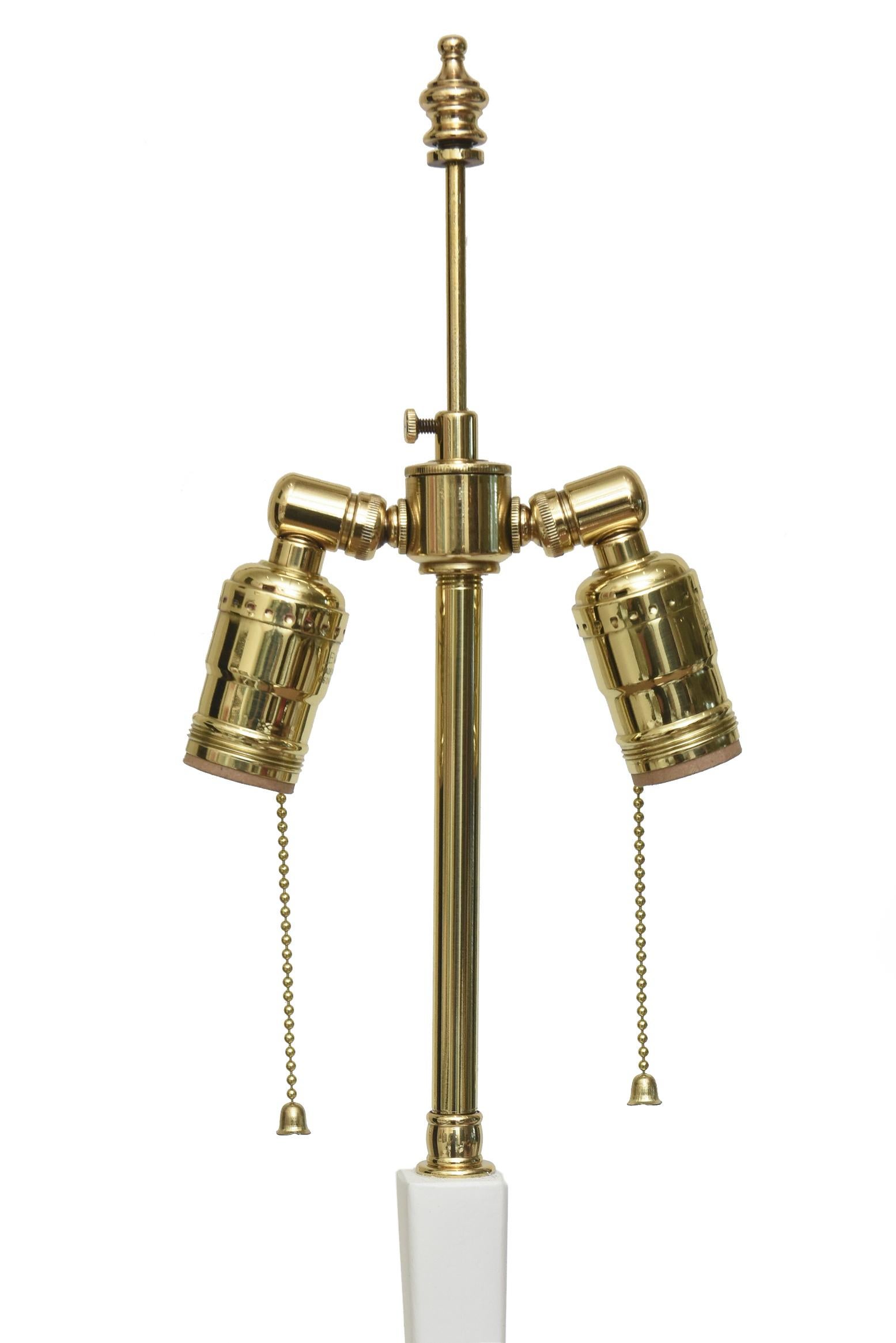 Late 20th Century Sirmos Restored Vintage Wood Rams Head Floor Lamps with Brass Fittings Pair Of   For Sale