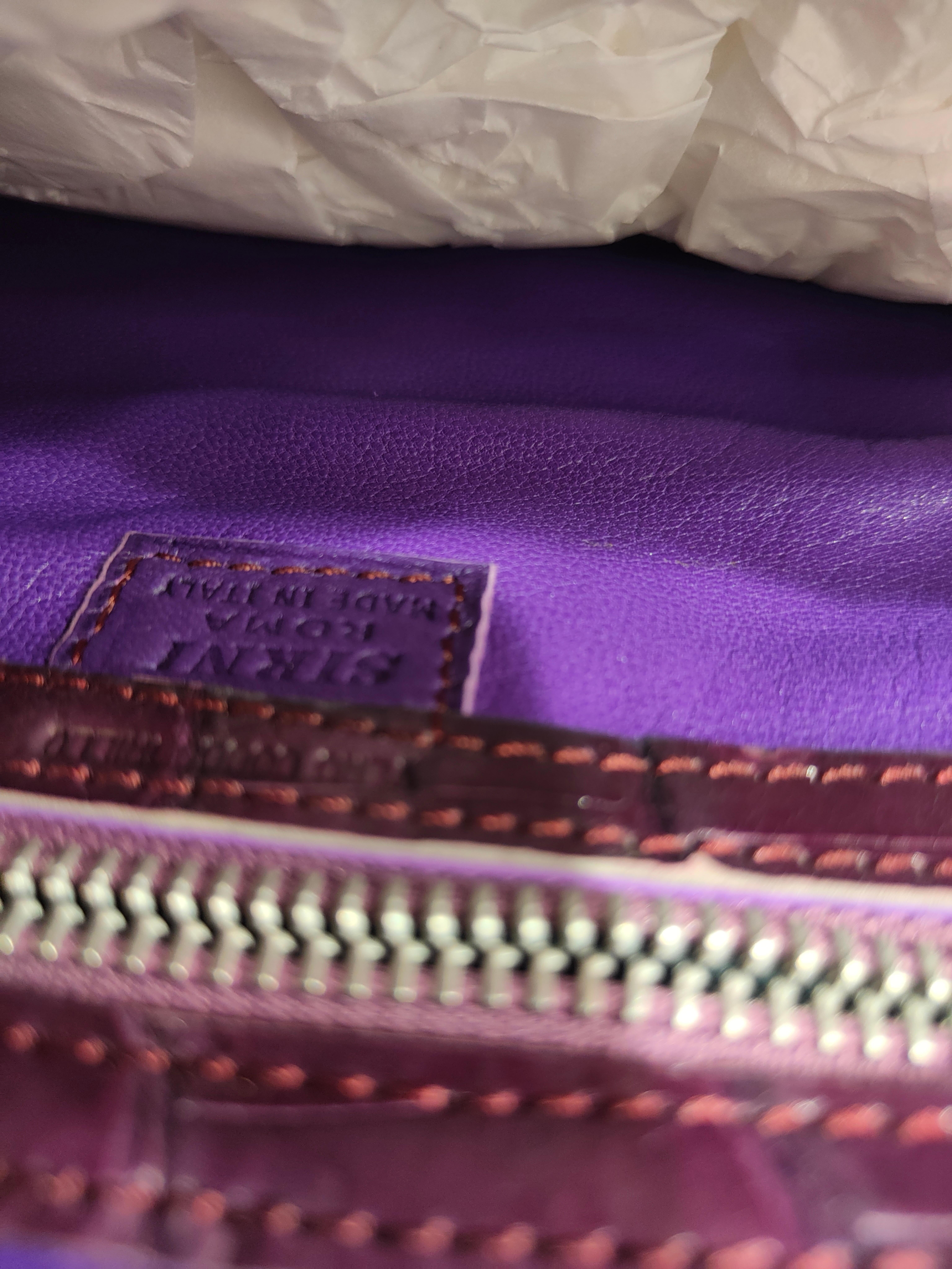 Women's or Men's Sirni purple crocodile handbag - shoulder bag