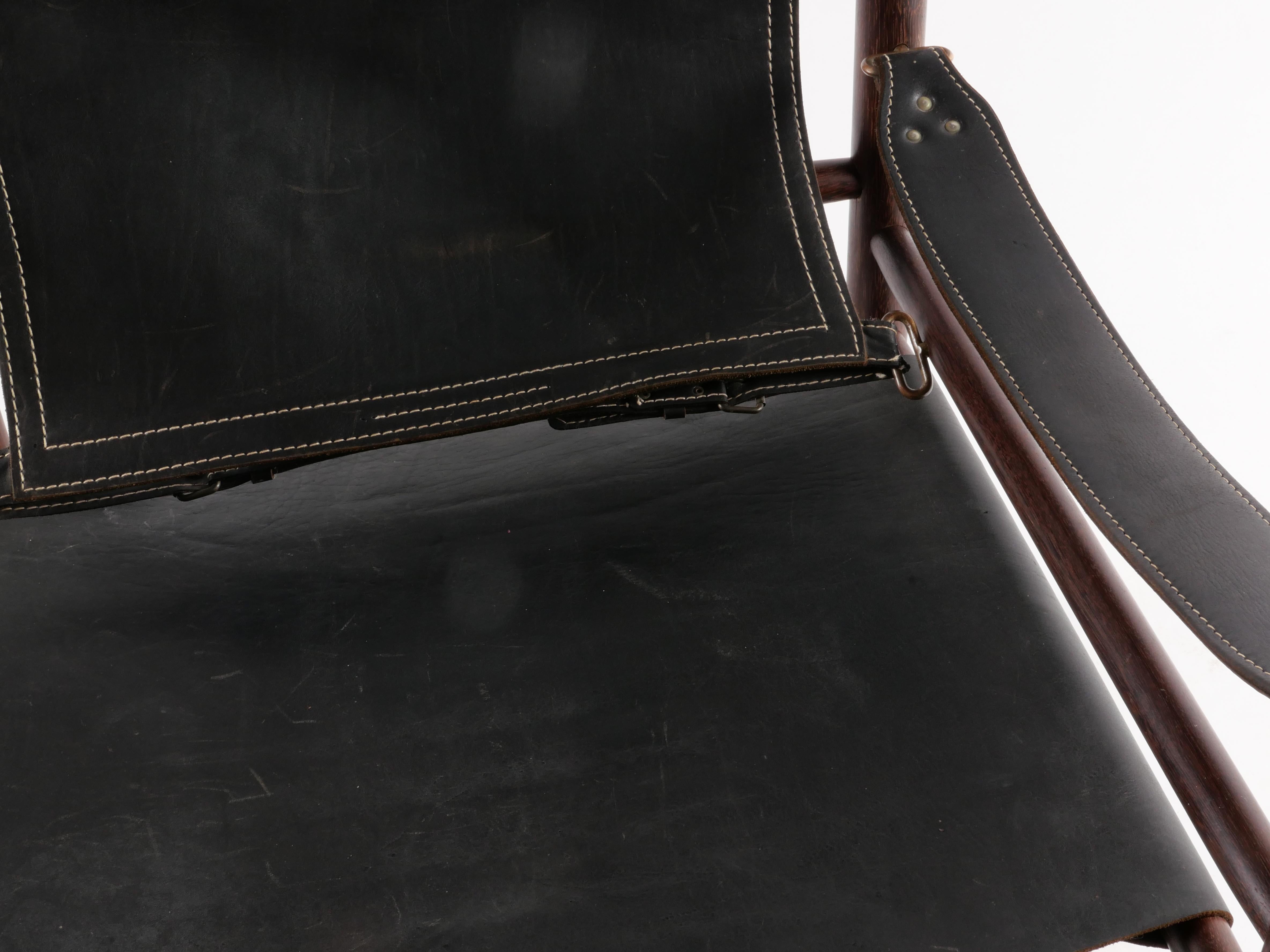 “Sirocco” Safari Chair in Leather by Arne Norell  4