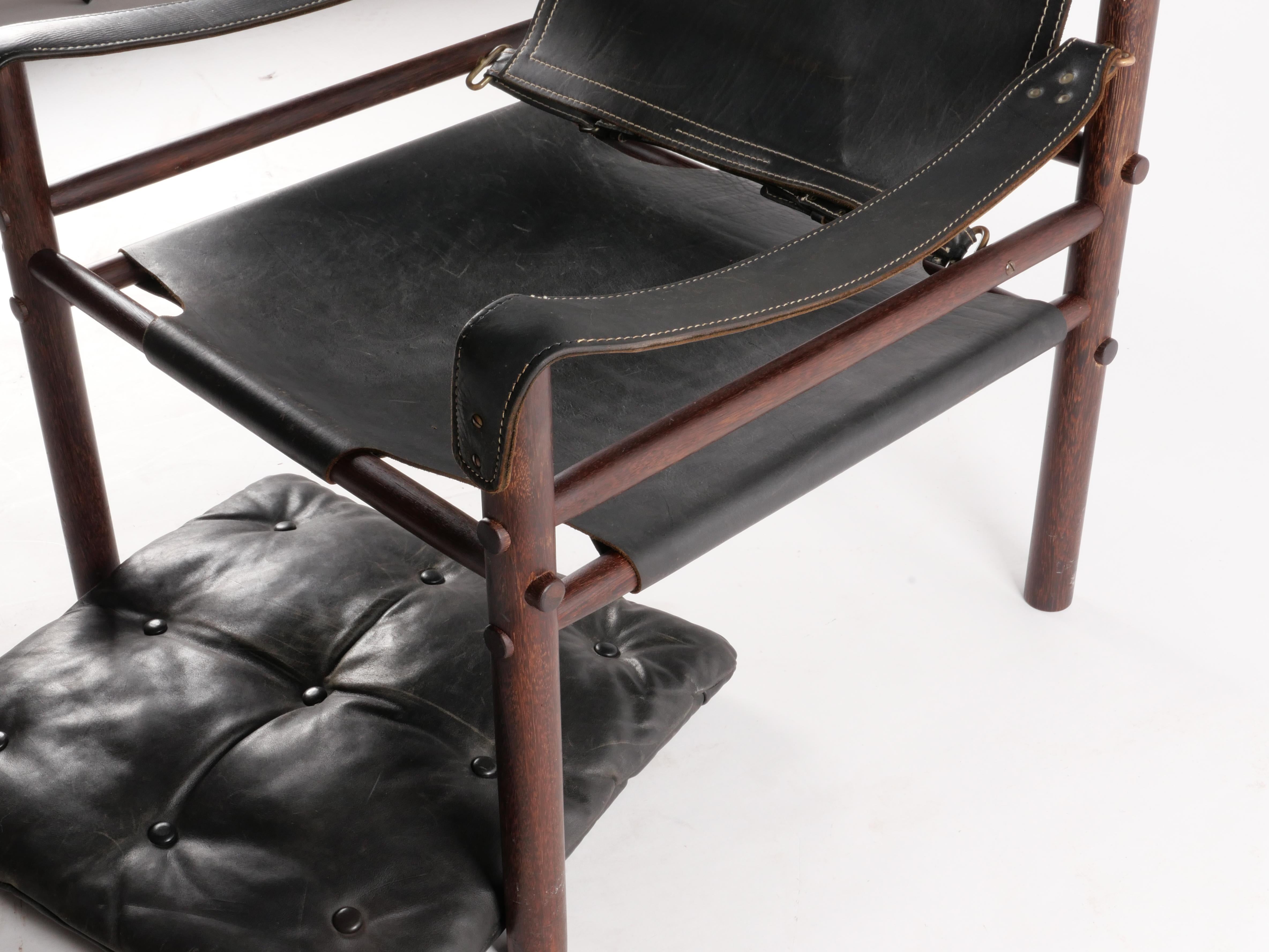 “Sirocco” Safari Chair in Leather by Arne Norell  1