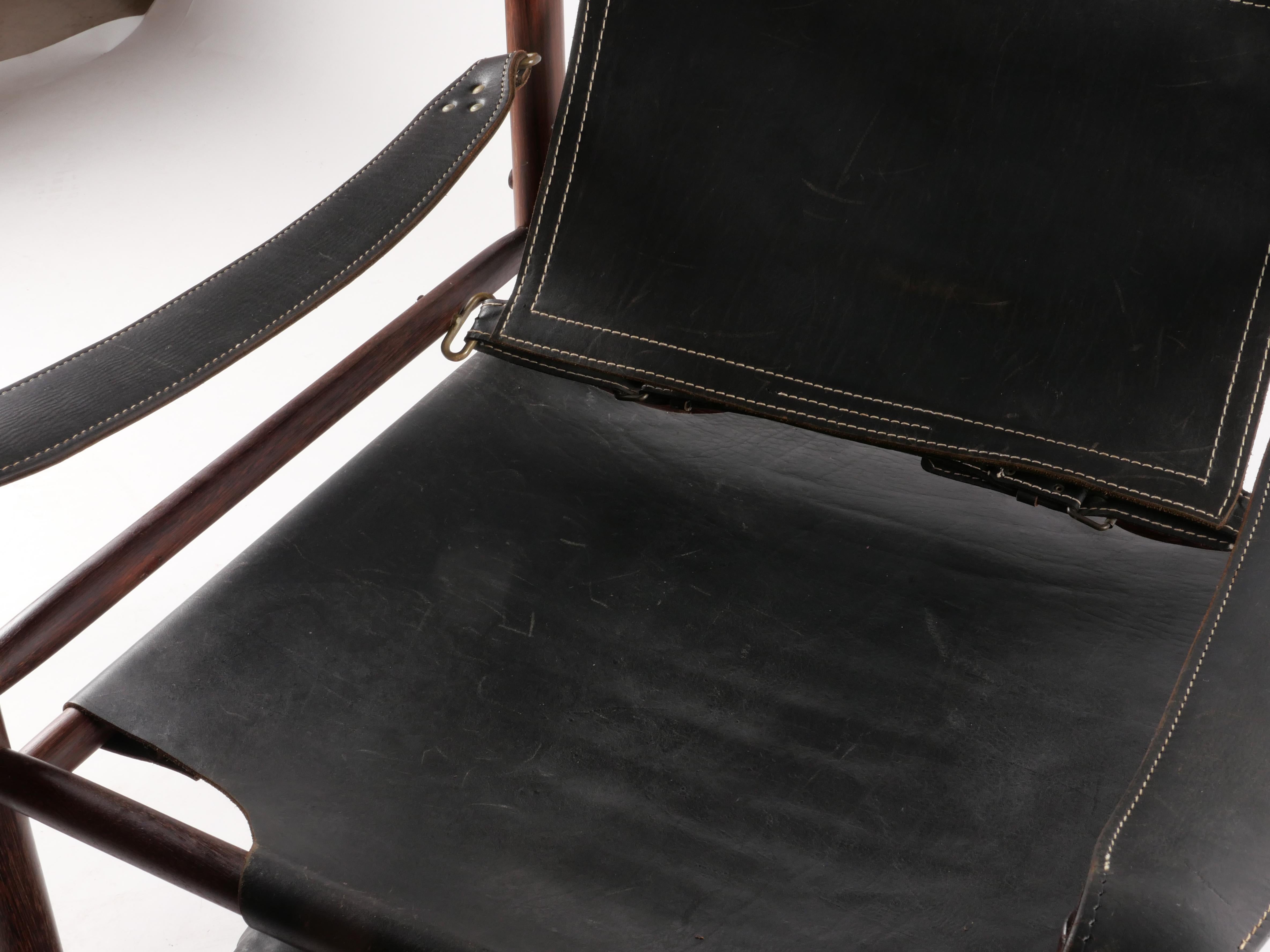 “Sirocco” Safari Chair in Leather by Arne Norell  3