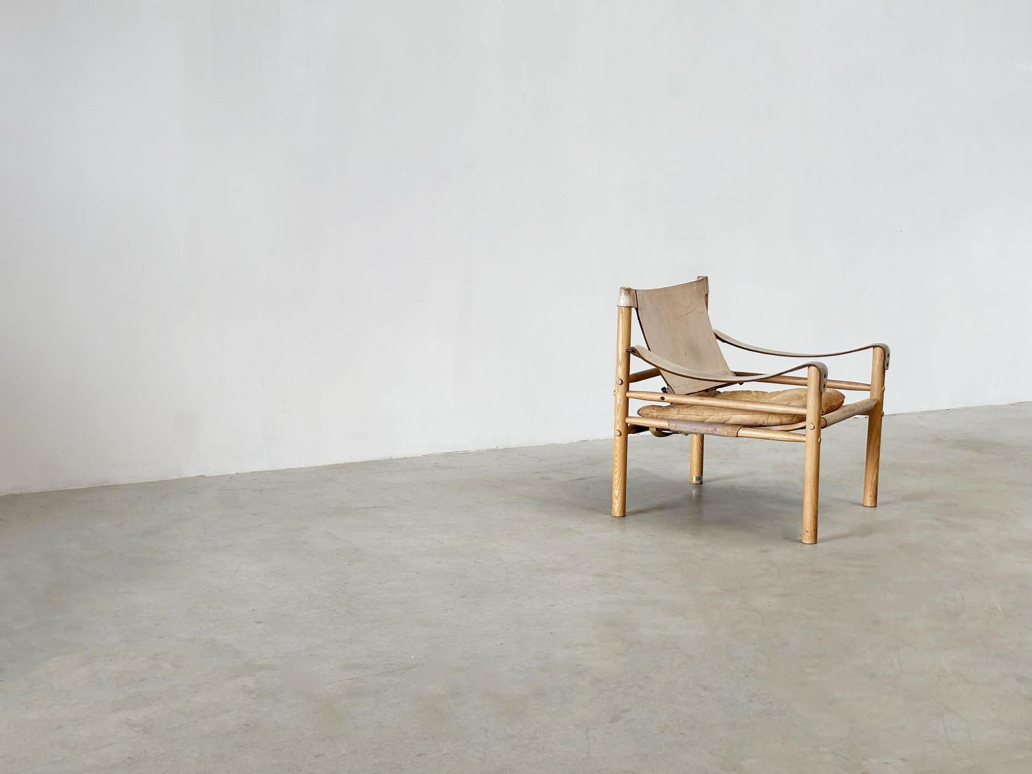 Cuir Chaise longue Sirocco Safari d'Arne Norells en vente