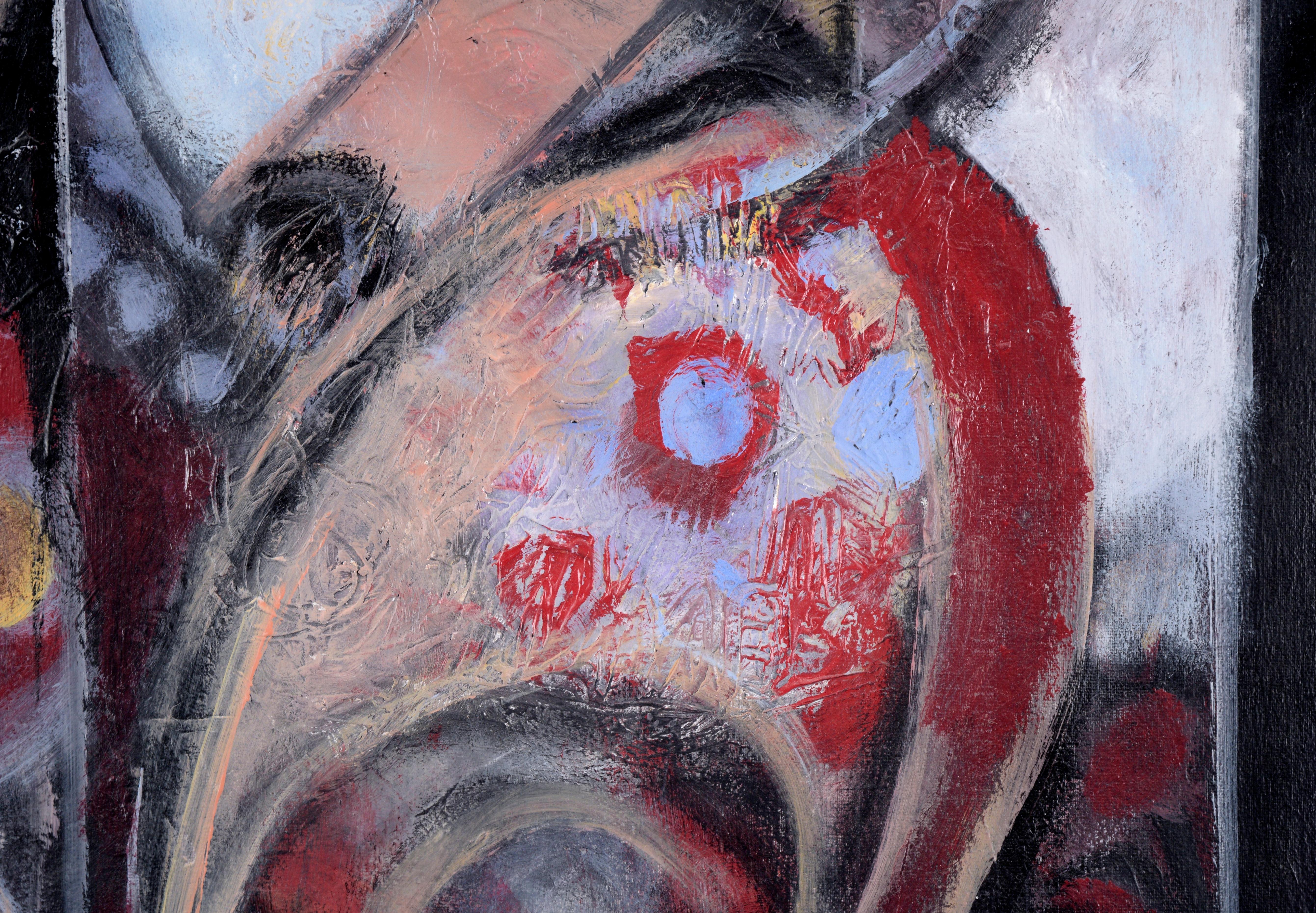 Deux personnages - Composition figurative abstraite à grande échelle 1