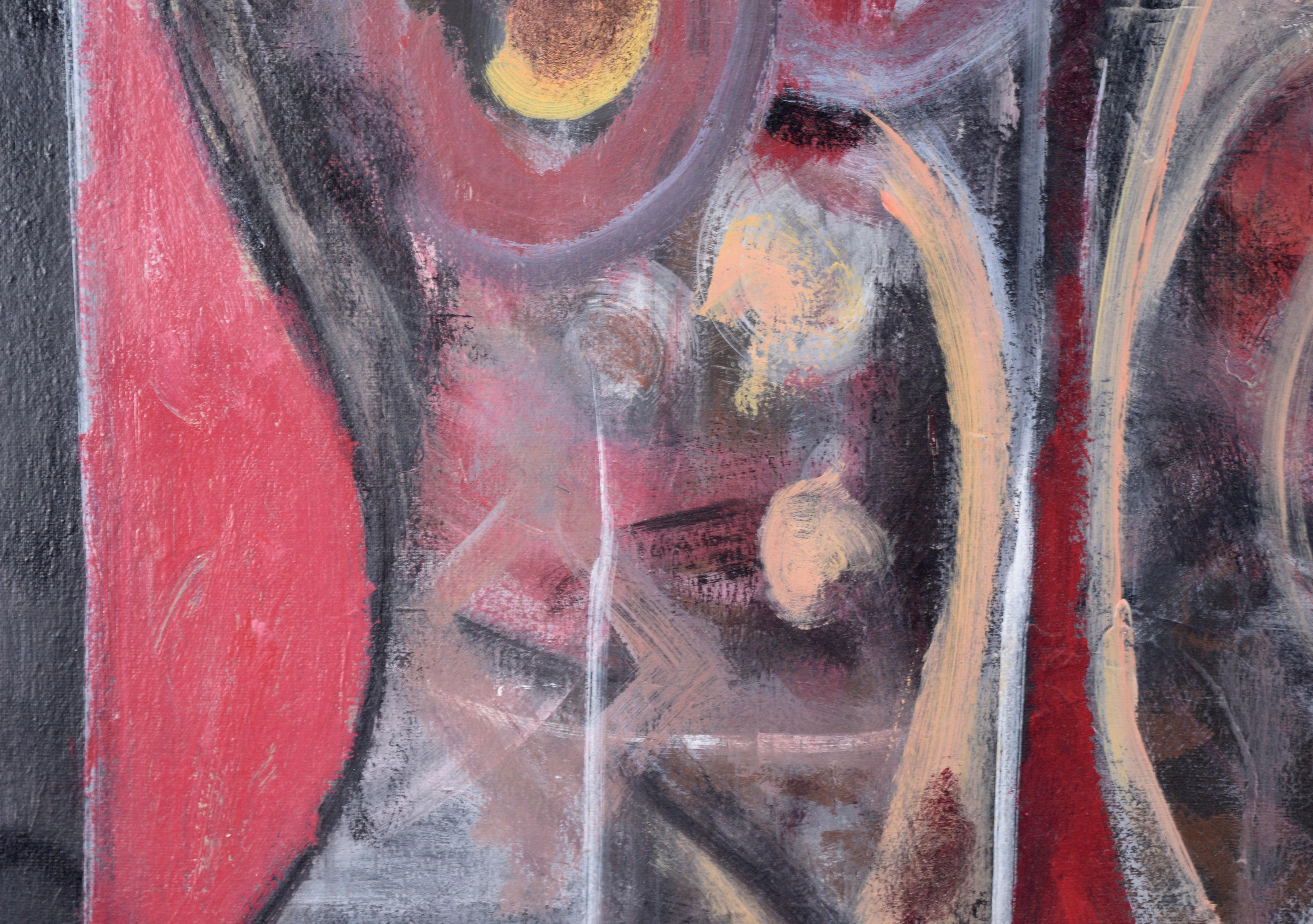 Deux personnages - Composition figurative abstraite à grande échelle 2