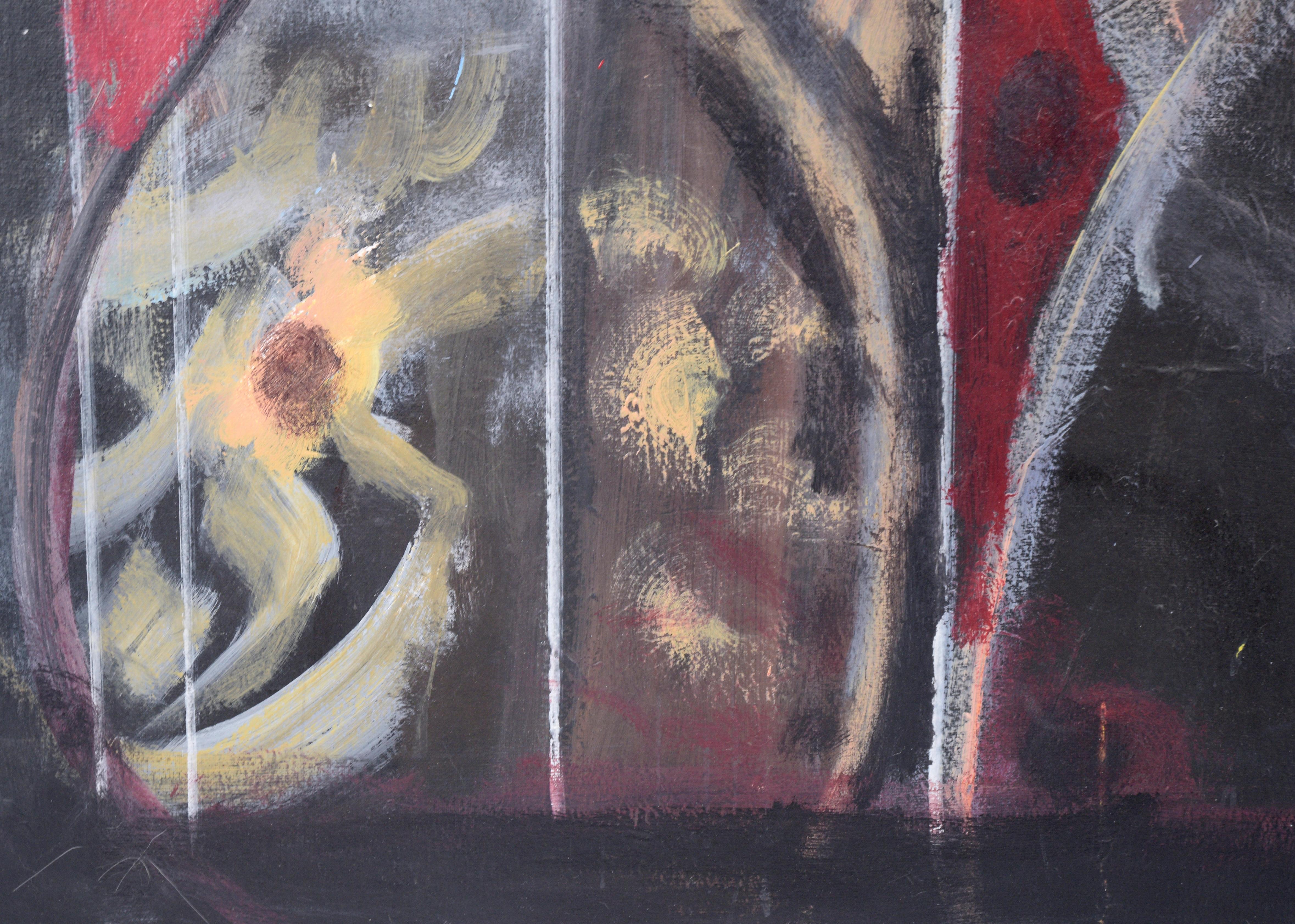 Deux personnages - Composition figurative abstraite à grande échelle 4