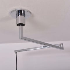 Sirrah "Am/As" Ceiling Lamp with Chromed Swing Arm, Franco Albini, 1960s