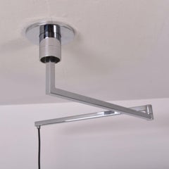 Sirrah "Am/As" Ceiling Lamp with Chromed Swing Arm, Franco Albini, 1960s
