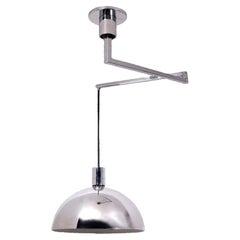Sirrah "Am/As" Ceiling Lamp with Chromed Swing Arm, Franco Albini, 1960s