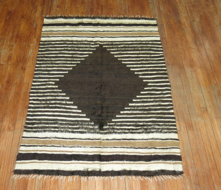 Sirt Vintage Turkish Mohair Rug For Sale at 1stDibs