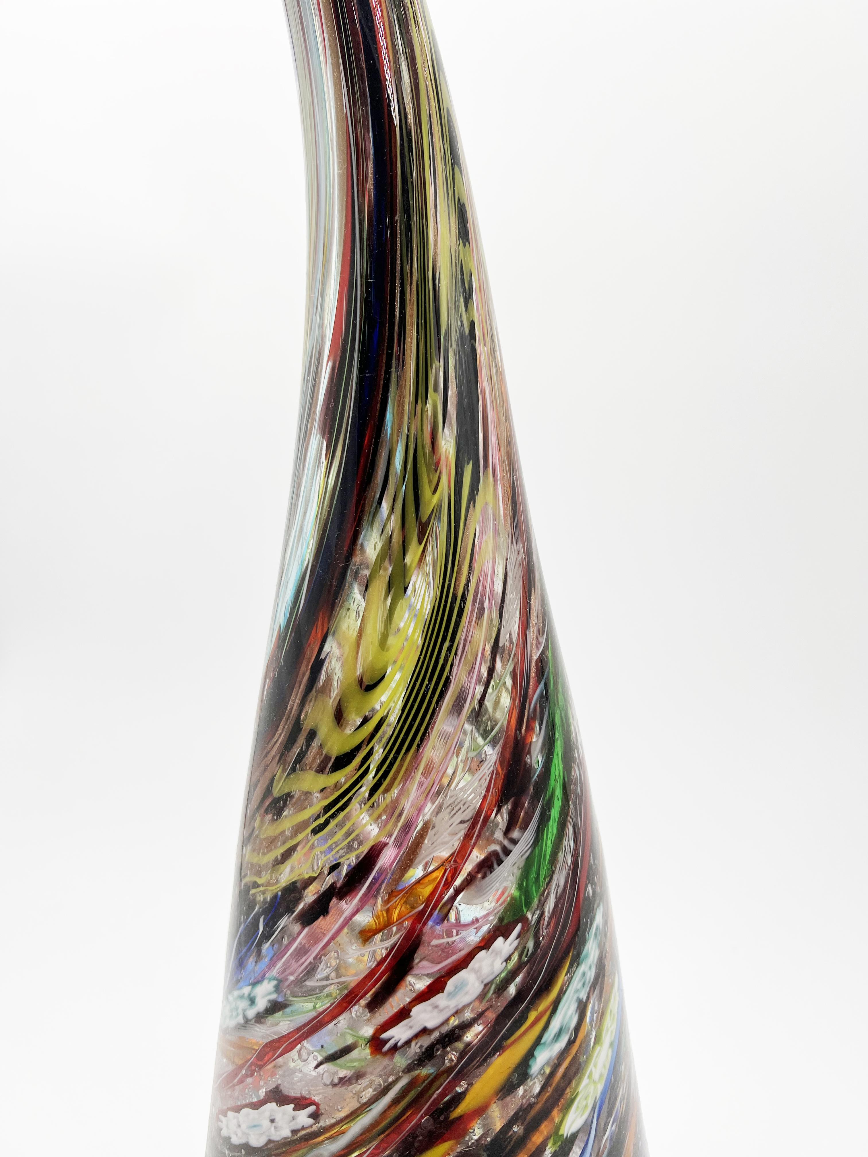 Sirvantese Bottle Dino Martens Style, Murano For Sale 2