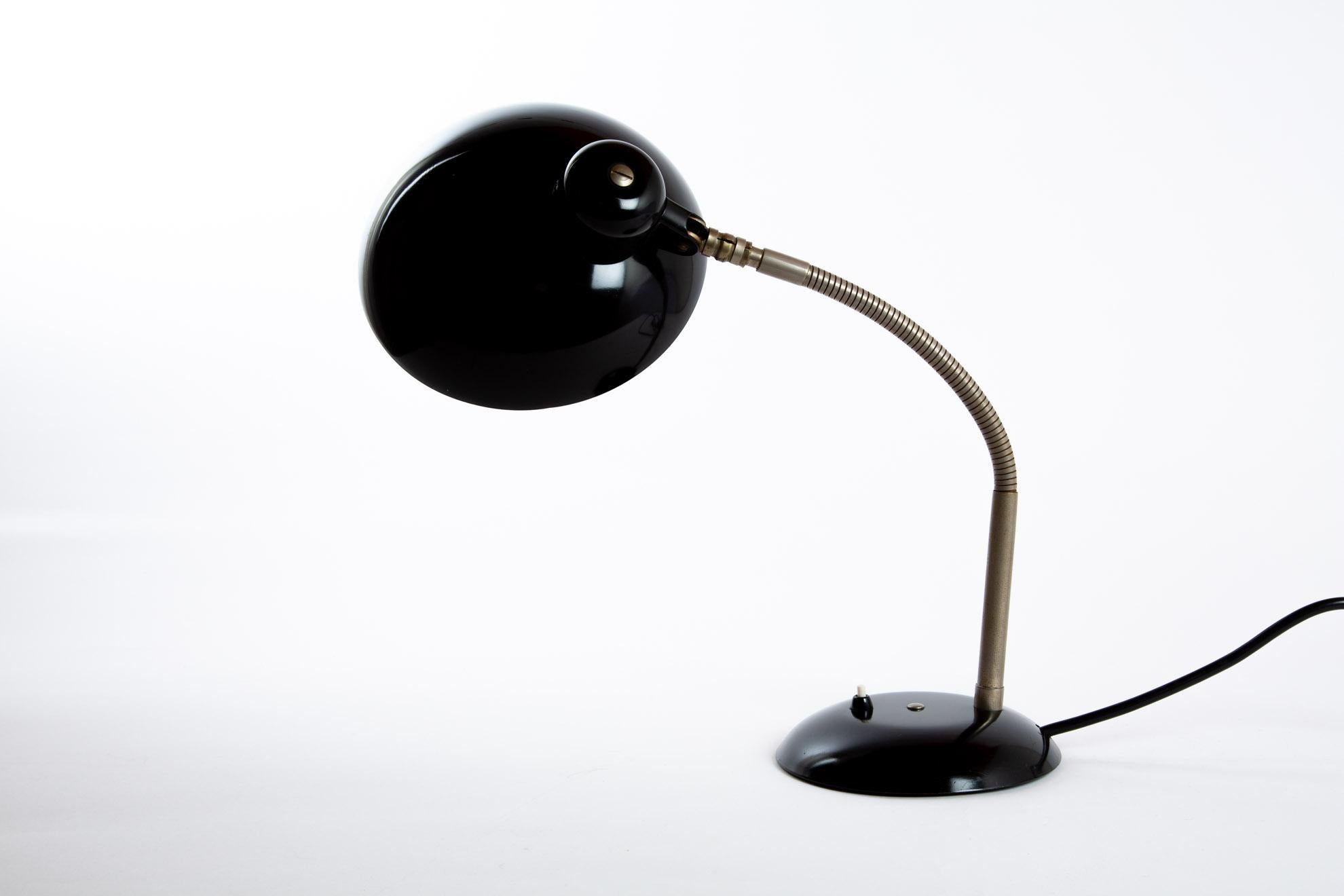 SIS Table Lamp Black Metal For Sale 4