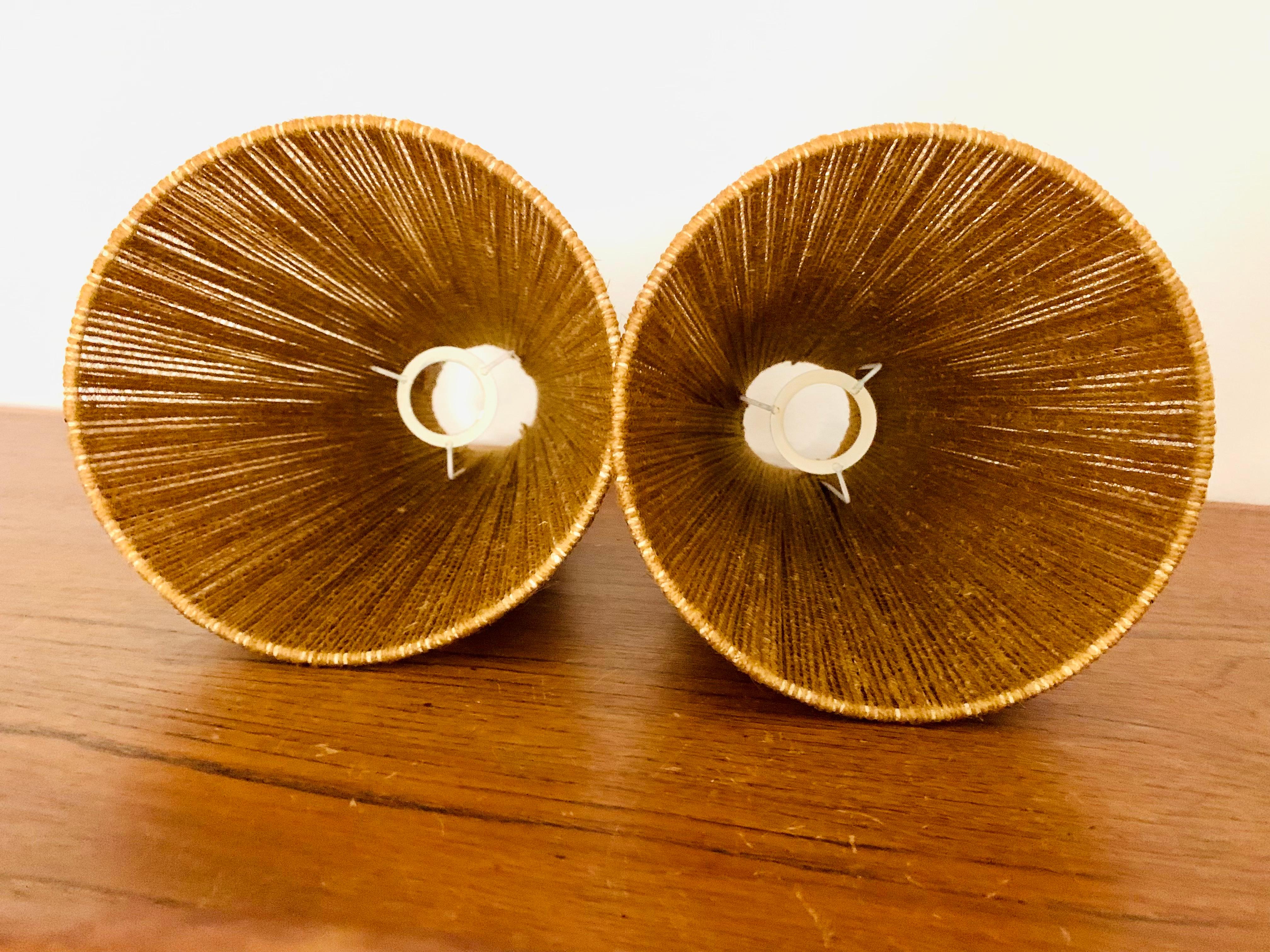 Sisal and Teak Cascading Lamp by Temde For Sale 8