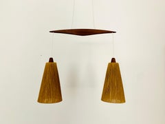 Lampada a cascata in Sisal e Teak di Temde