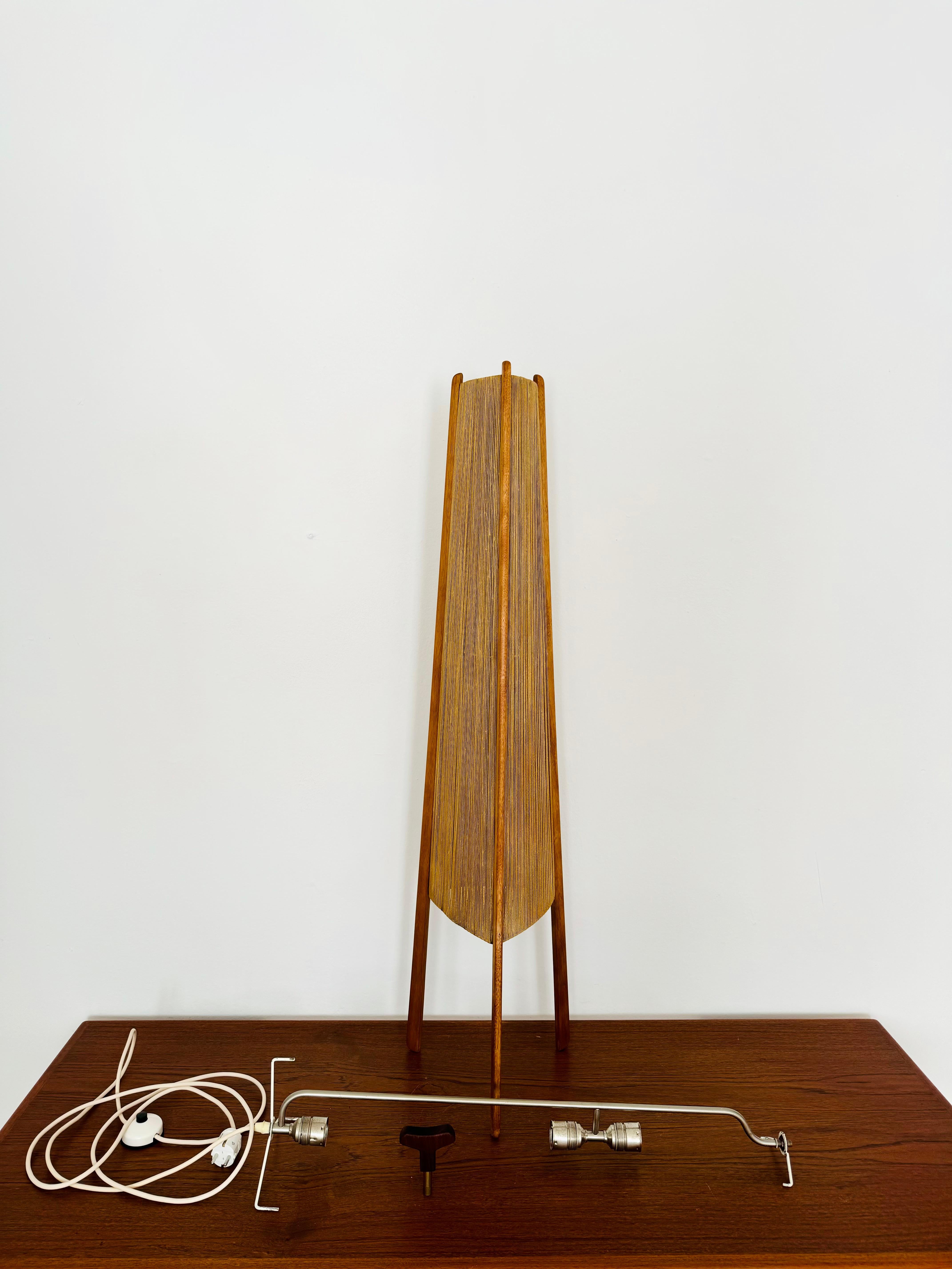 Lampada da terra in Sisal e Teak di Temde in vendita 6