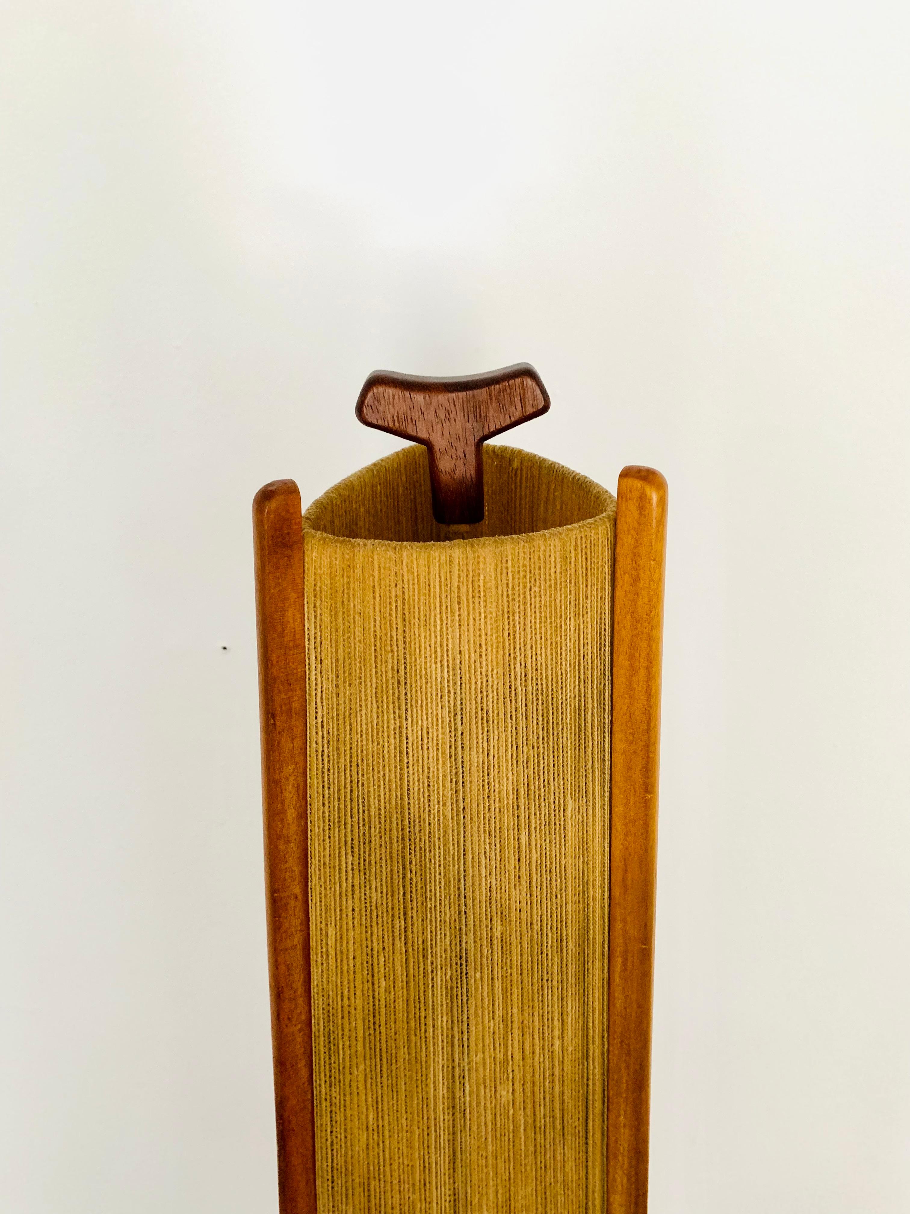 Mid-20th Century Sisal and Teak Floor Lamp by Temde For Sale