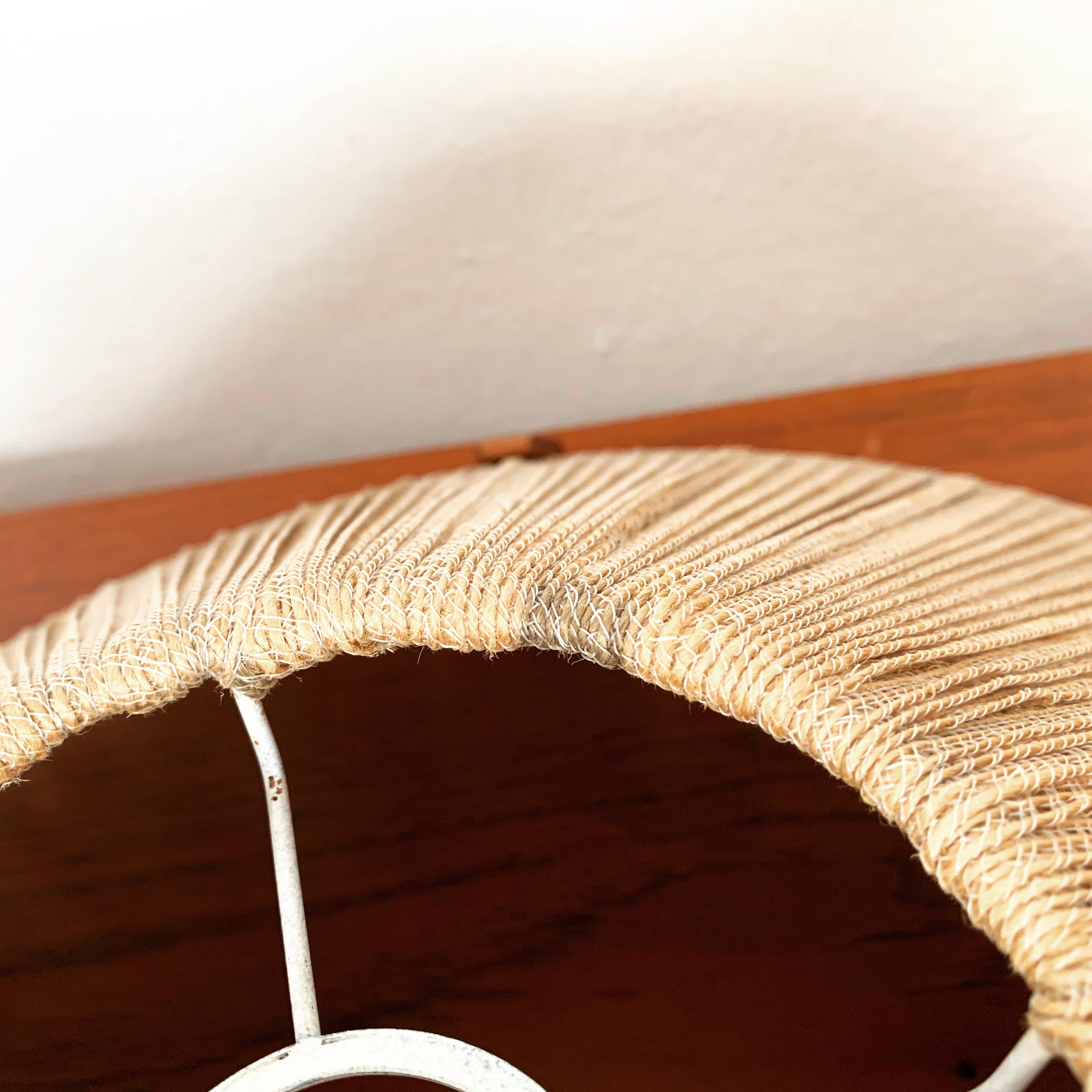 Lampada a sospensione in Sisal e Teak di Temde in vendita 8